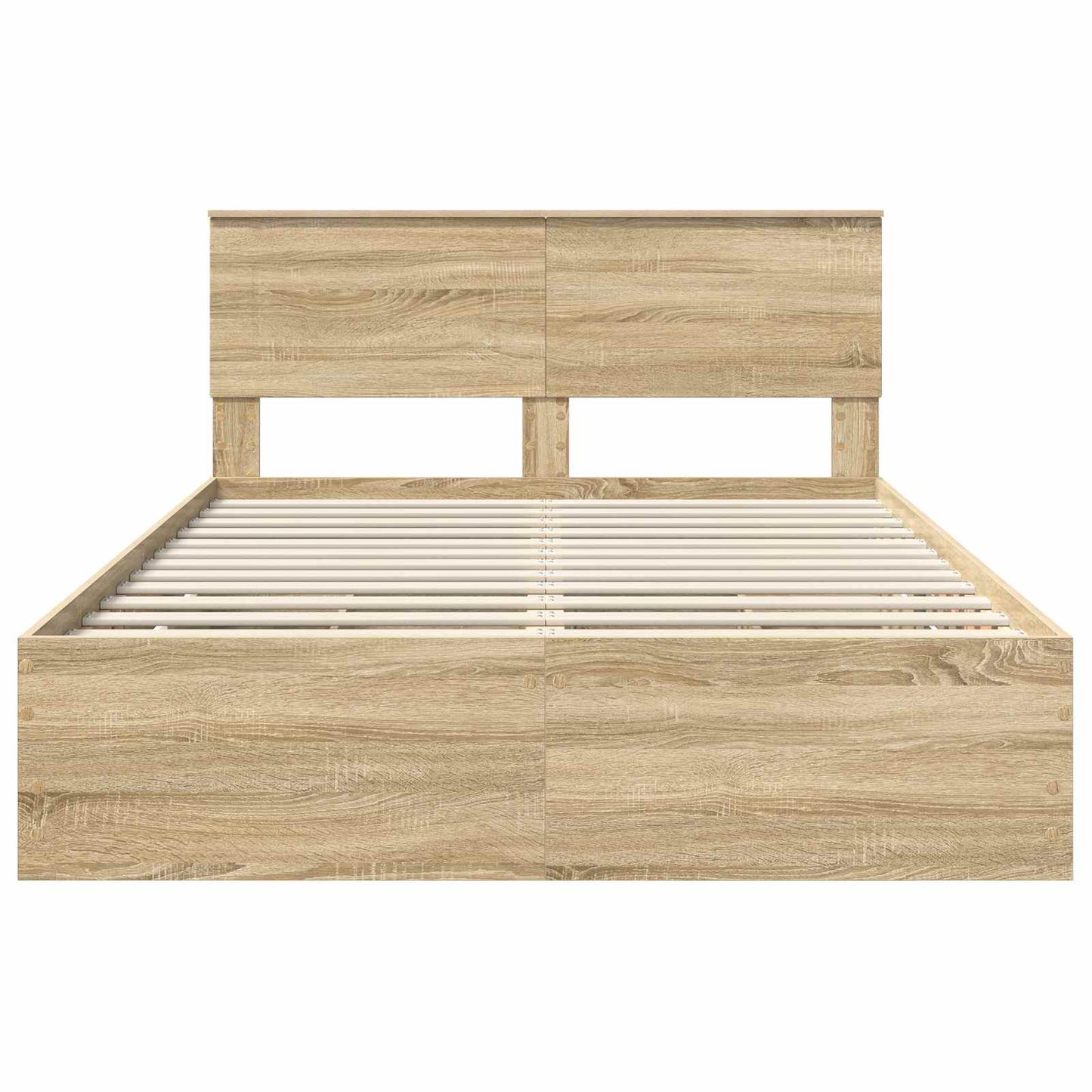 vidaXL Σκελετός Κρεβατιού Δρύς Sonoma 140 x 200 cm Μηχανήματος Ξύλο