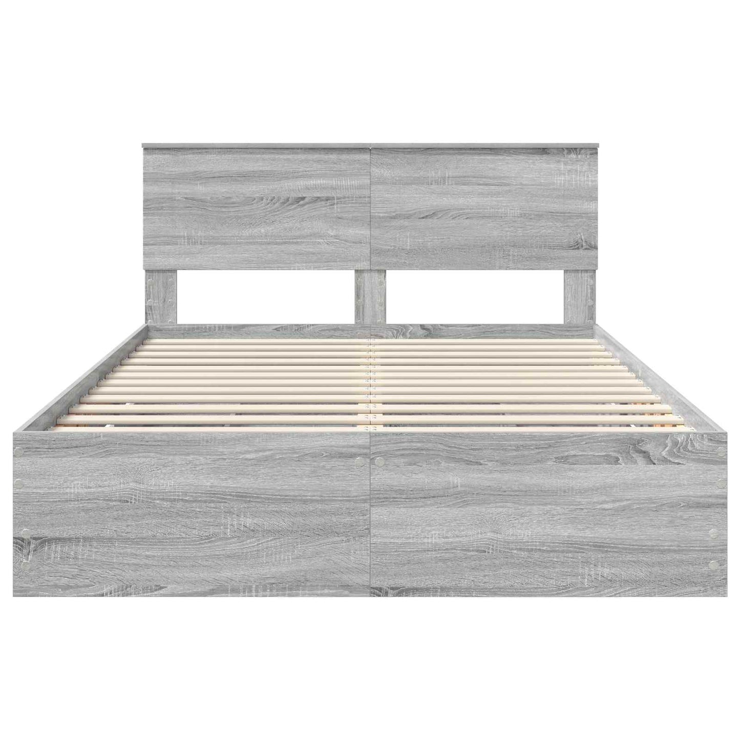 vidaXL Σκελετός Κρεβατιού Γκρίζο Σονομα 140 x 200 cm Μηχανήματος Ξύλο