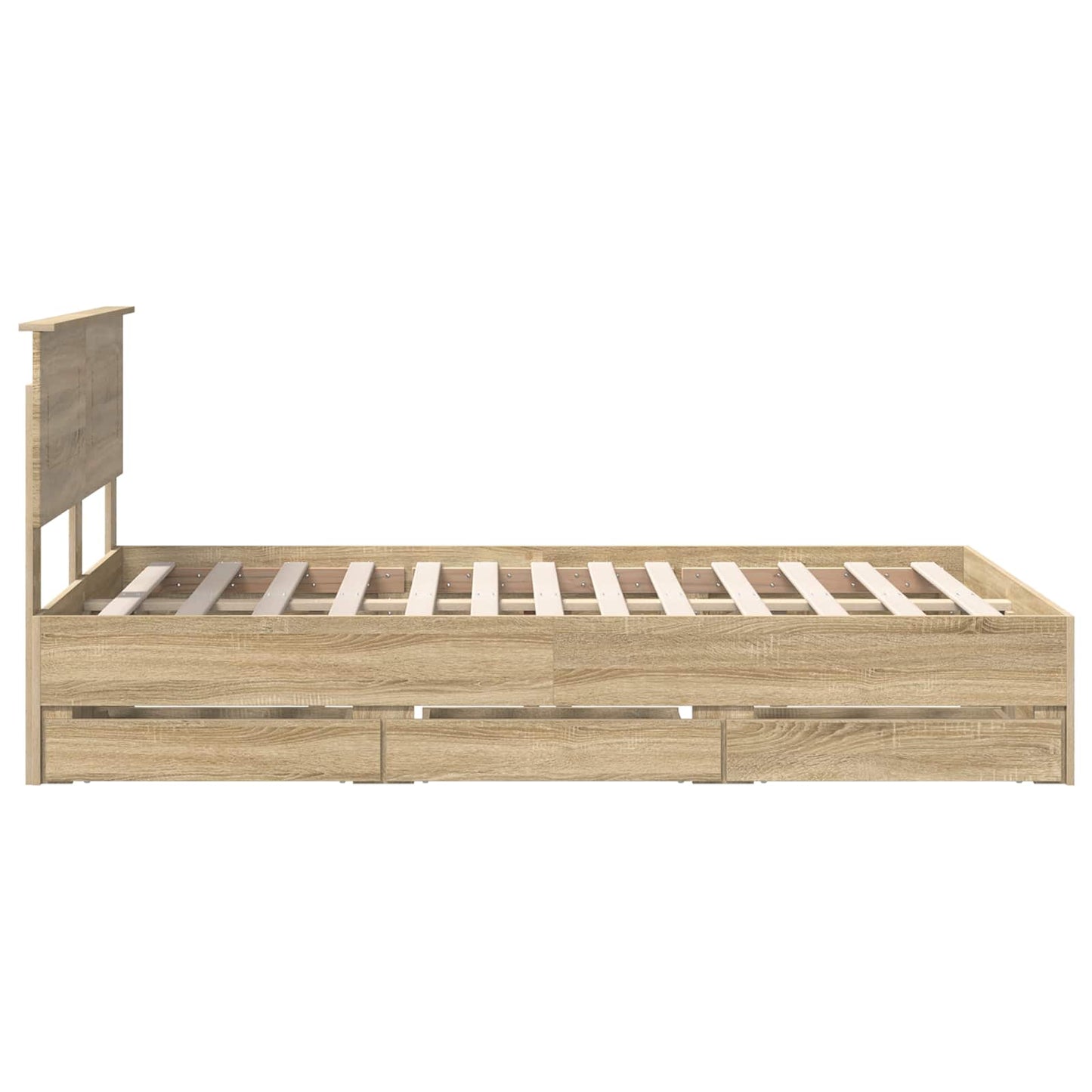 vidaXL Σκελετός Κρεβατιού Δρύς Sonoma 120 x 190 cm Μηχανήματος Ξύλο
