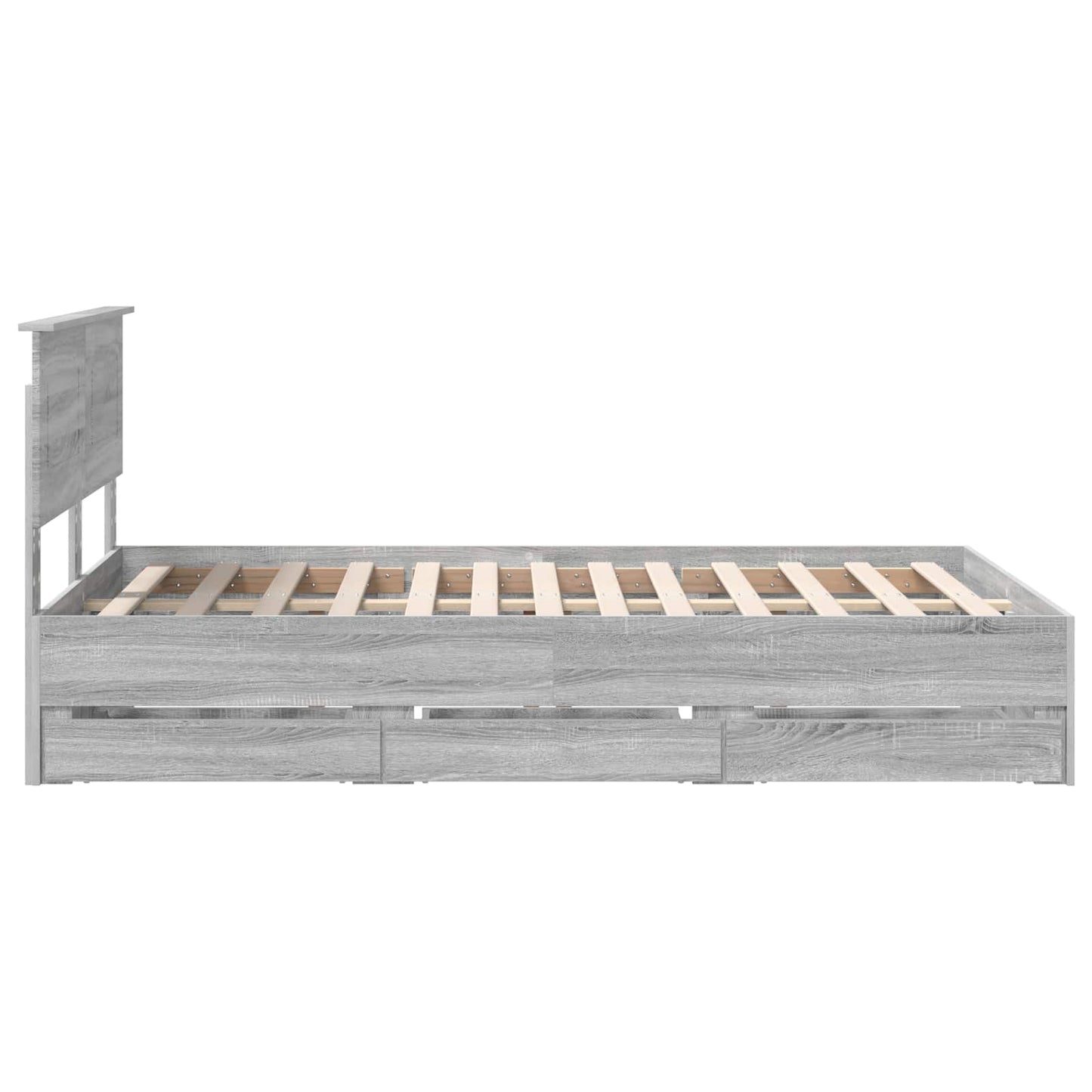 vidaXL Σκελετός Κρεβατιού Γκρίζο Σονομα 120 x 190 cm Μηχανήματος Ξύλο