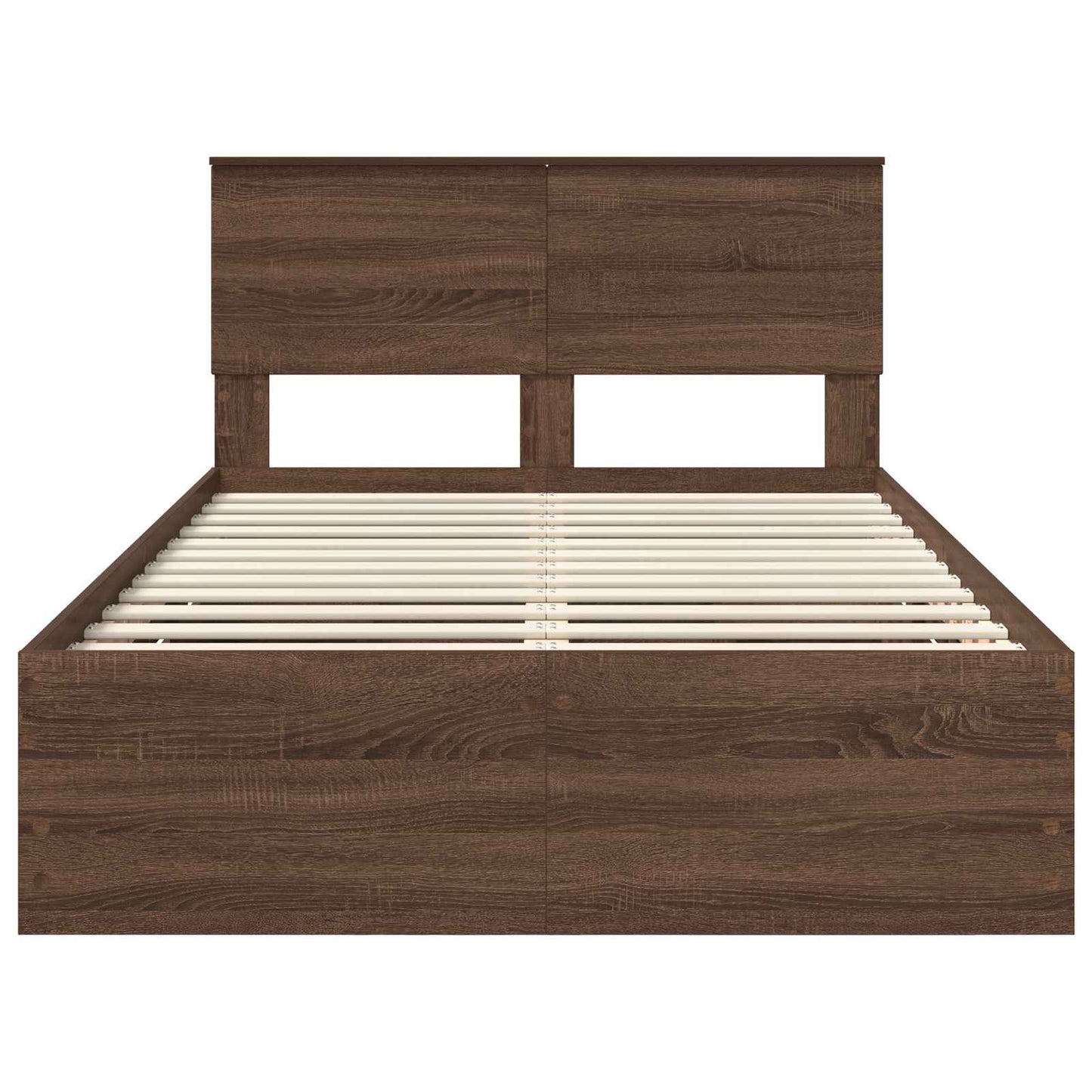 vidaXL Σκελετός Κρεβατιού Καφέ δρυς 120 x 190 cm Μηχανήματος Ξύλο
