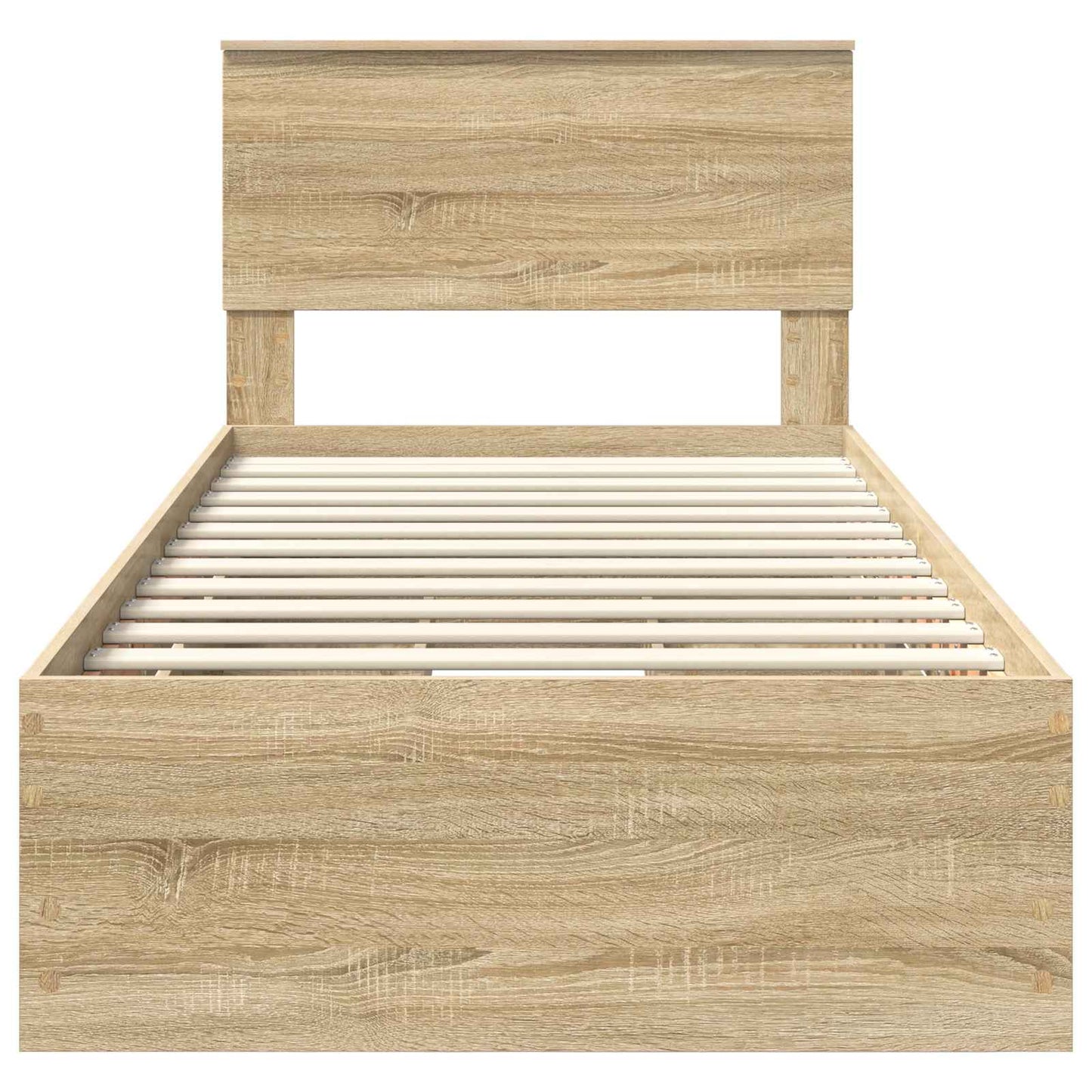 vidaXL Σκελετός Κρεβατιού Δρύς Sonoma 100 x 200 cm Μηχανήματος Ξύλο