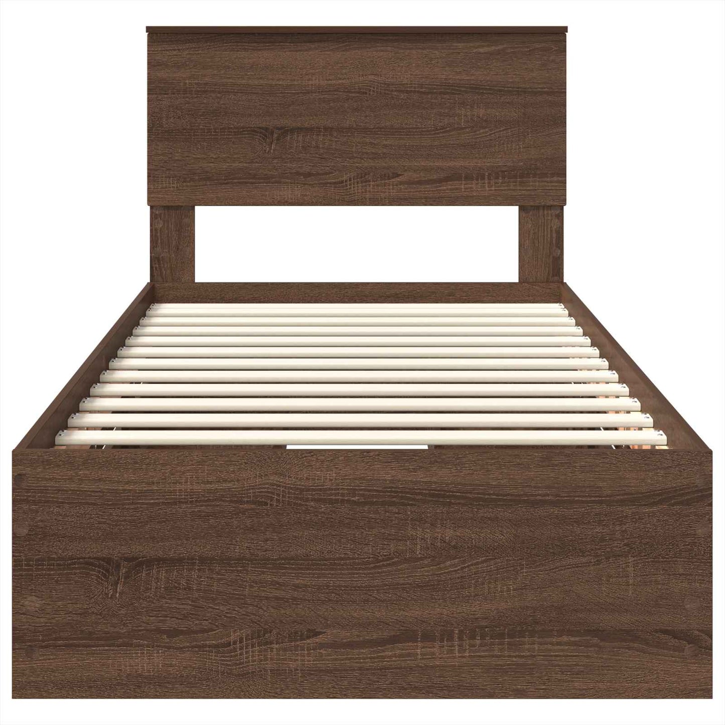 vidaXL Σκελετός Κρεβατιού Καφέ δρυς 75 x 190 cm Μηχανήματος Ξύλο