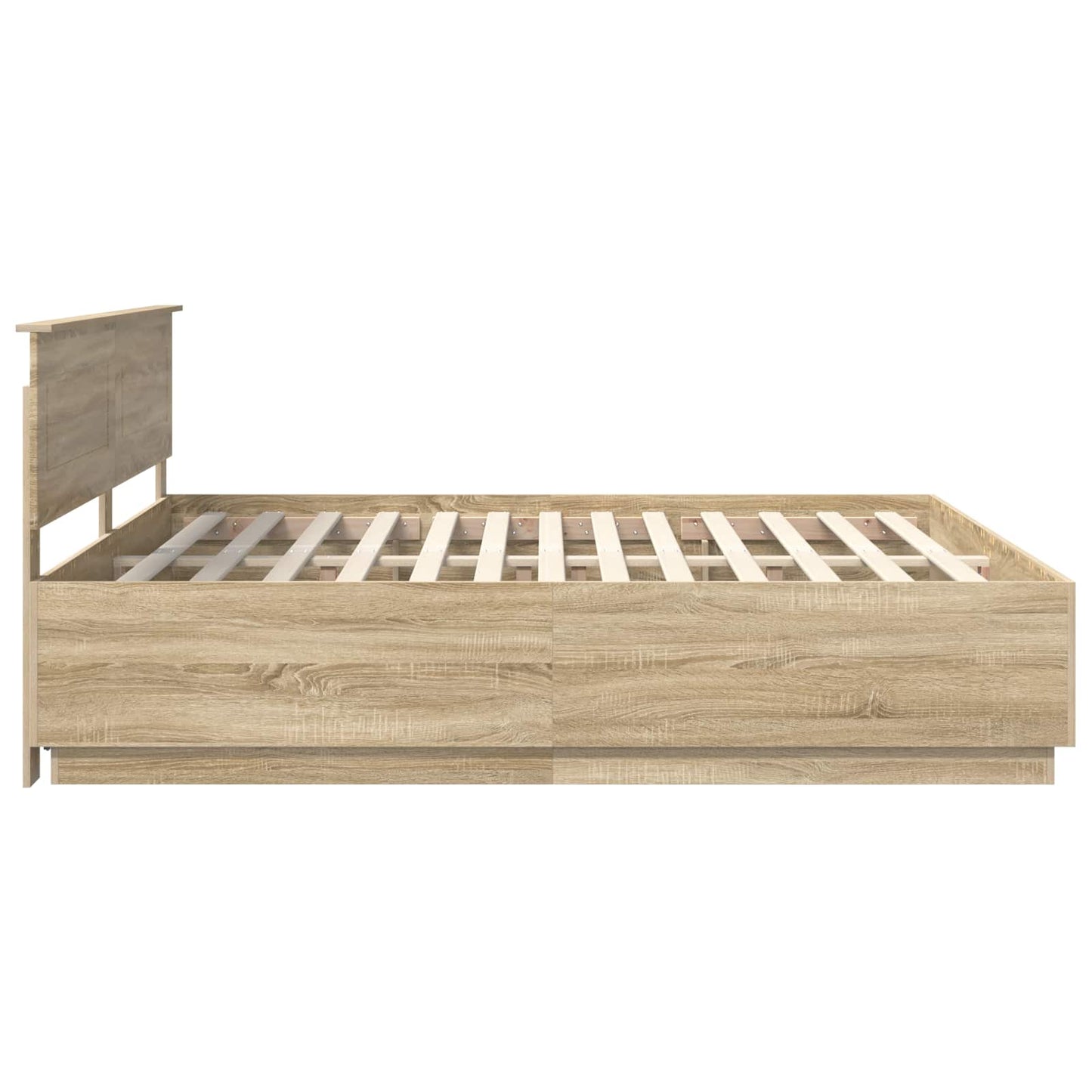 vidaXL Σκελετός Κρεβατιού Δρύς Sonoma 200 x 200 cm Επεξεργασμένο ξύλο
