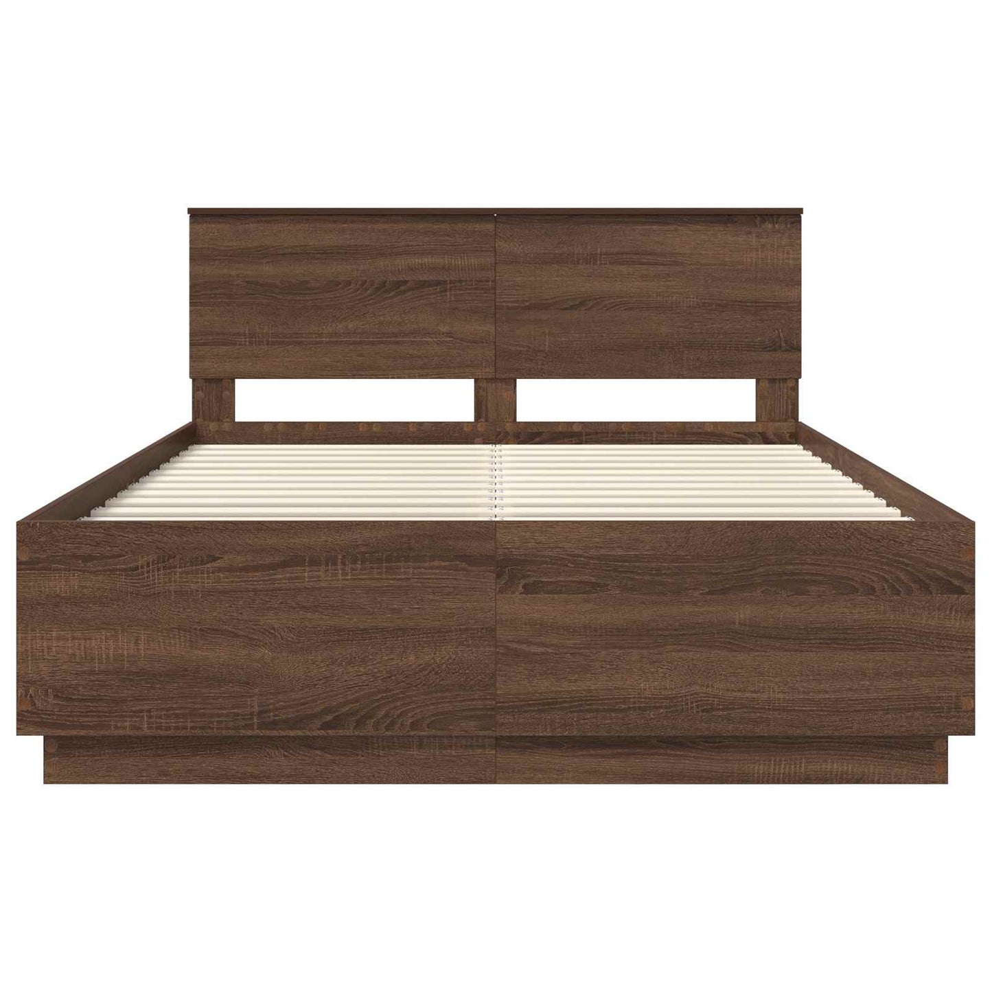 vidaXL Σκελετός Κρεβατιού Καφέ δρυς 150 x 200 cm Επεξεργασμένο ξύλο