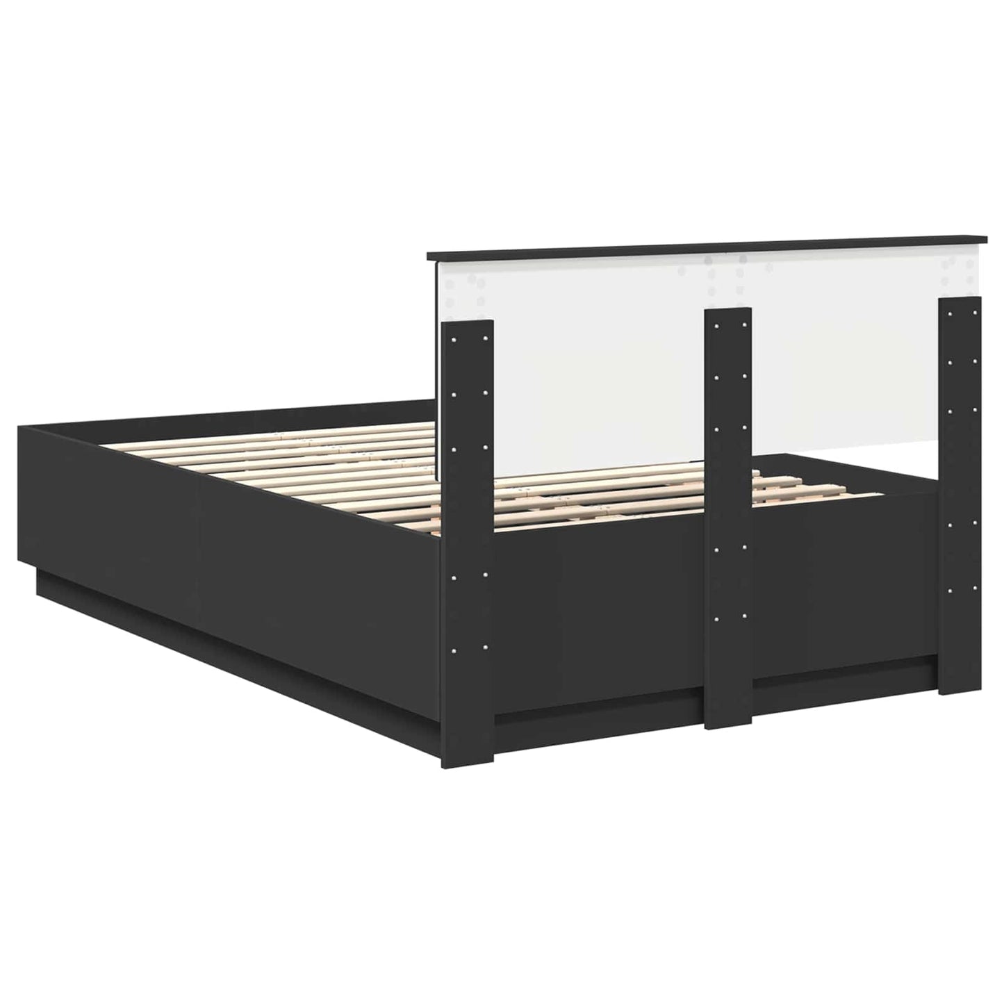 vidaXL Σκελετός Κρεβατιού Μαύρο 120 x 190 cm Επεξεργασμένο ξύλο