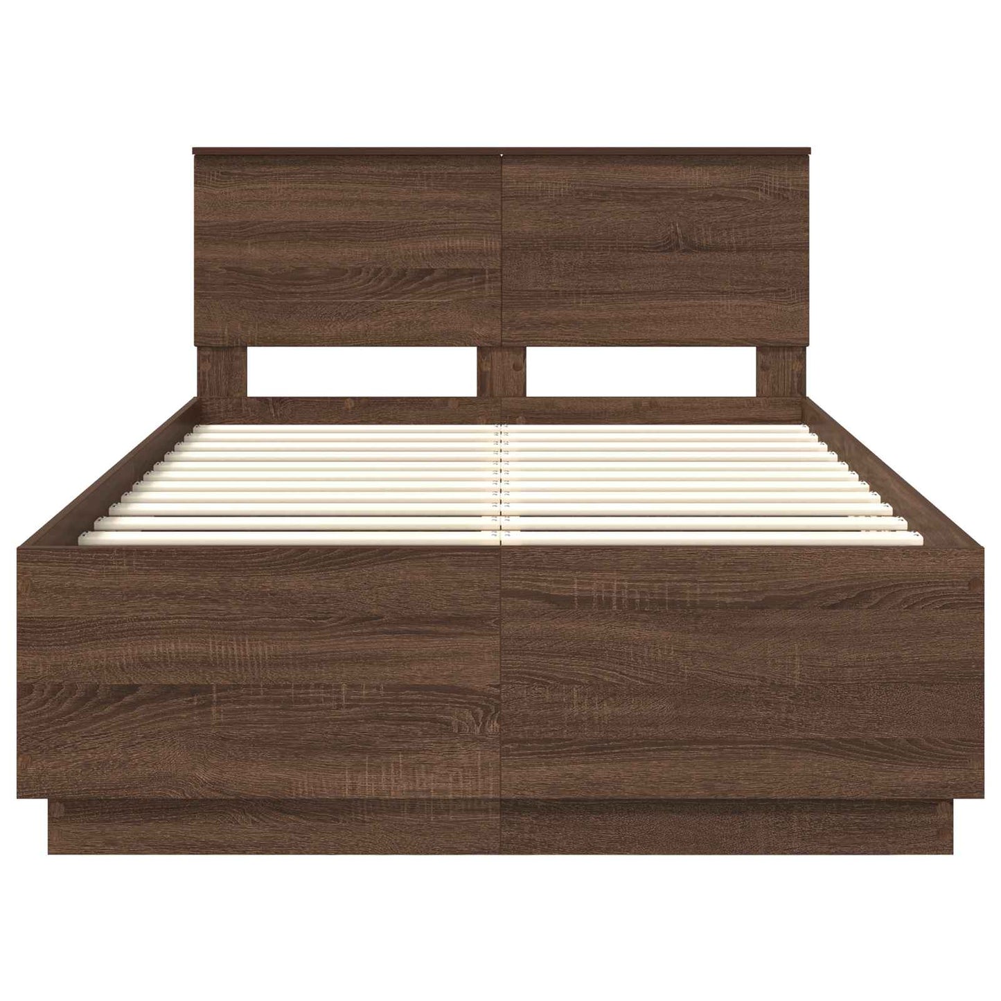 vidaXL Σκελετός Κρεβατιού Καφέ δρυς 120 x 190 cm Επεξεργασμένο ξύλο