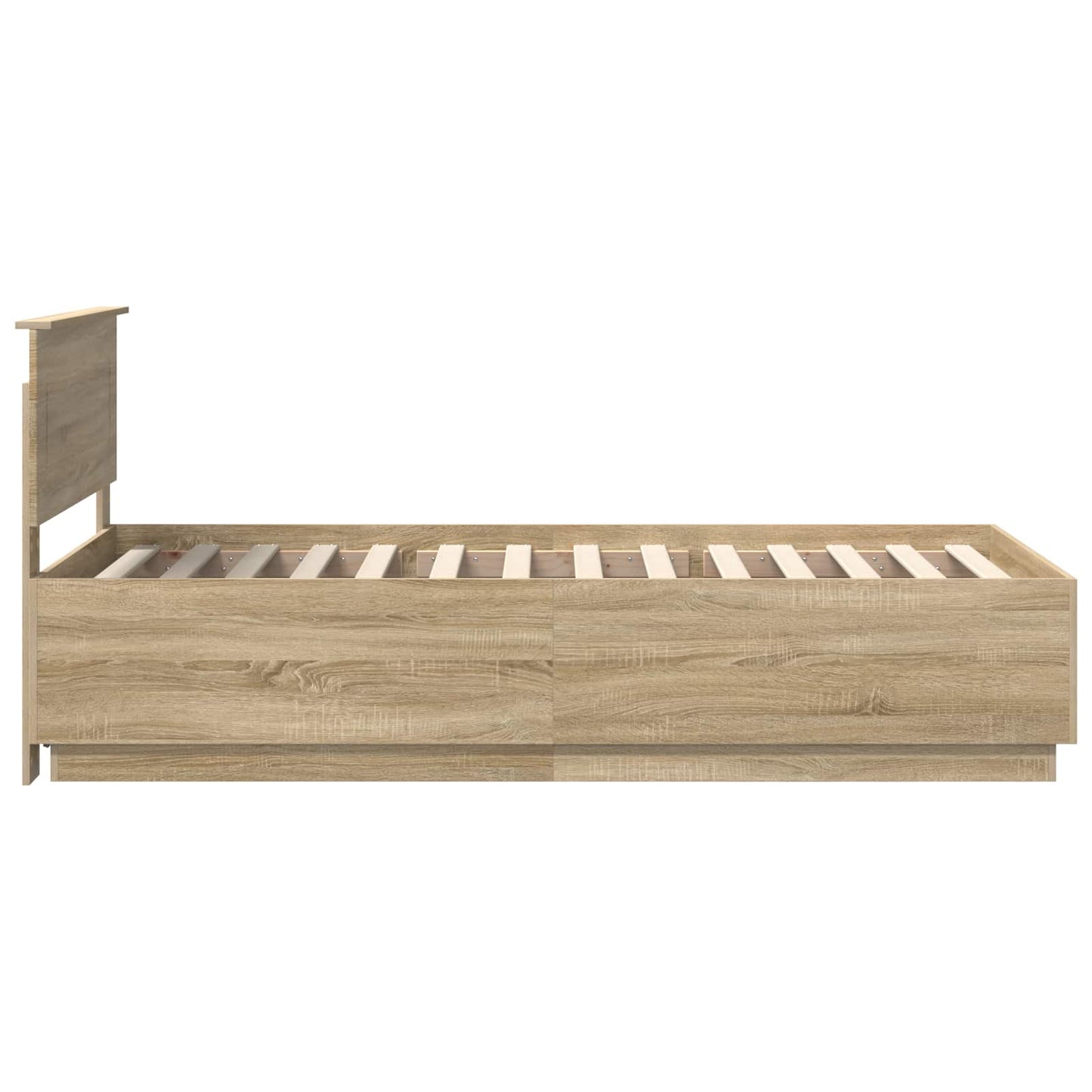 vidaXL Σκελετός Κρεβατιού Δρύς Sonoma 70 x 190 cm Επεξεργασμένο ξύλο