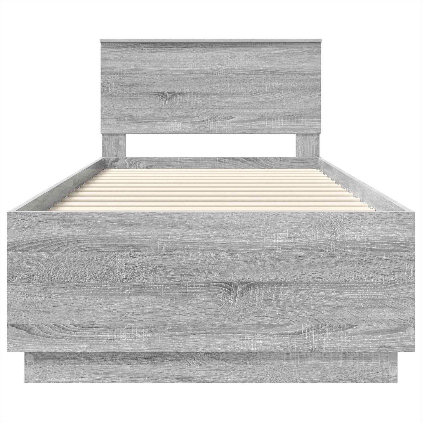 vidaXL Σκελετός Κρεβατιού Γκρίζο Σονομα 70 x 190 cm Επεξεργασμένο ξύλο