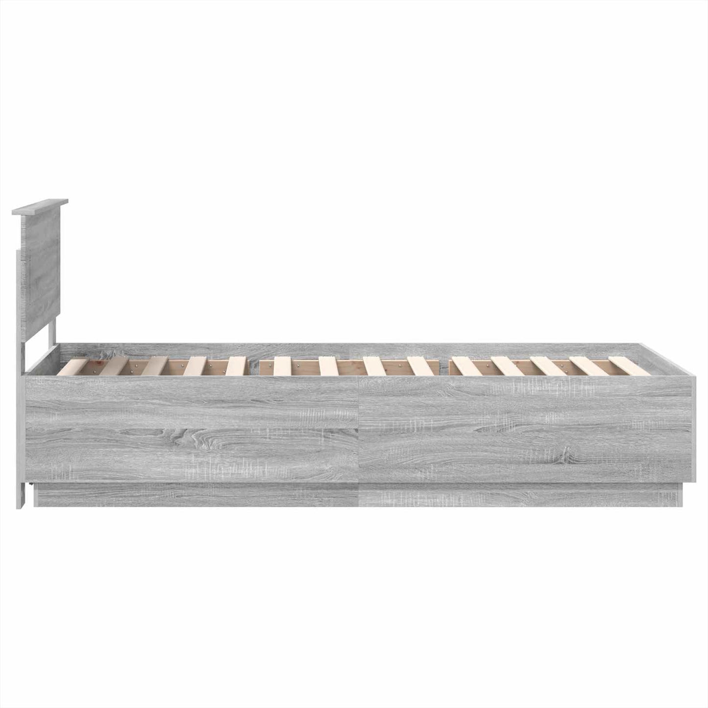 vidaXL Σκελετός Κρεβατιού Γκρίζο Σονομα 70 x 190 cm Επεξεργασμένο ξύλο