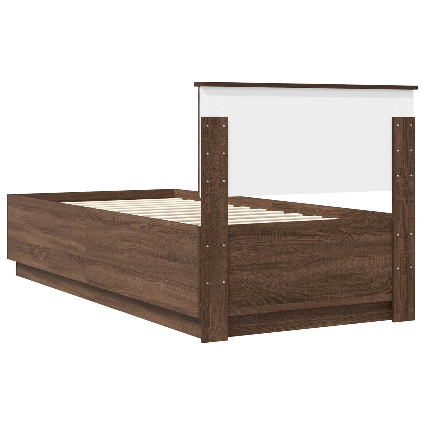 vidaXL Σκελετός Κρεβατιού Καφέ δρυς 70 x 190 cm Επεξεργασμένο ξύλο