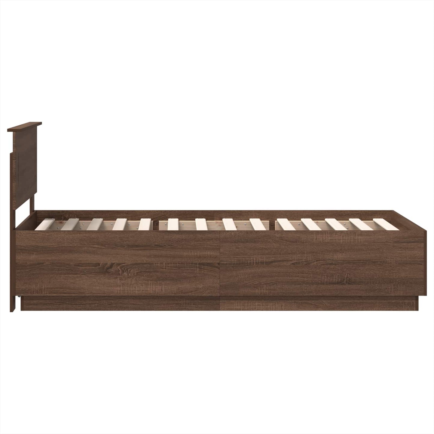 vidaXL Σκελετός Κρεβατιού Καφέ δρυς 70 x 190 cm Επεξεργασμένο ξύλο