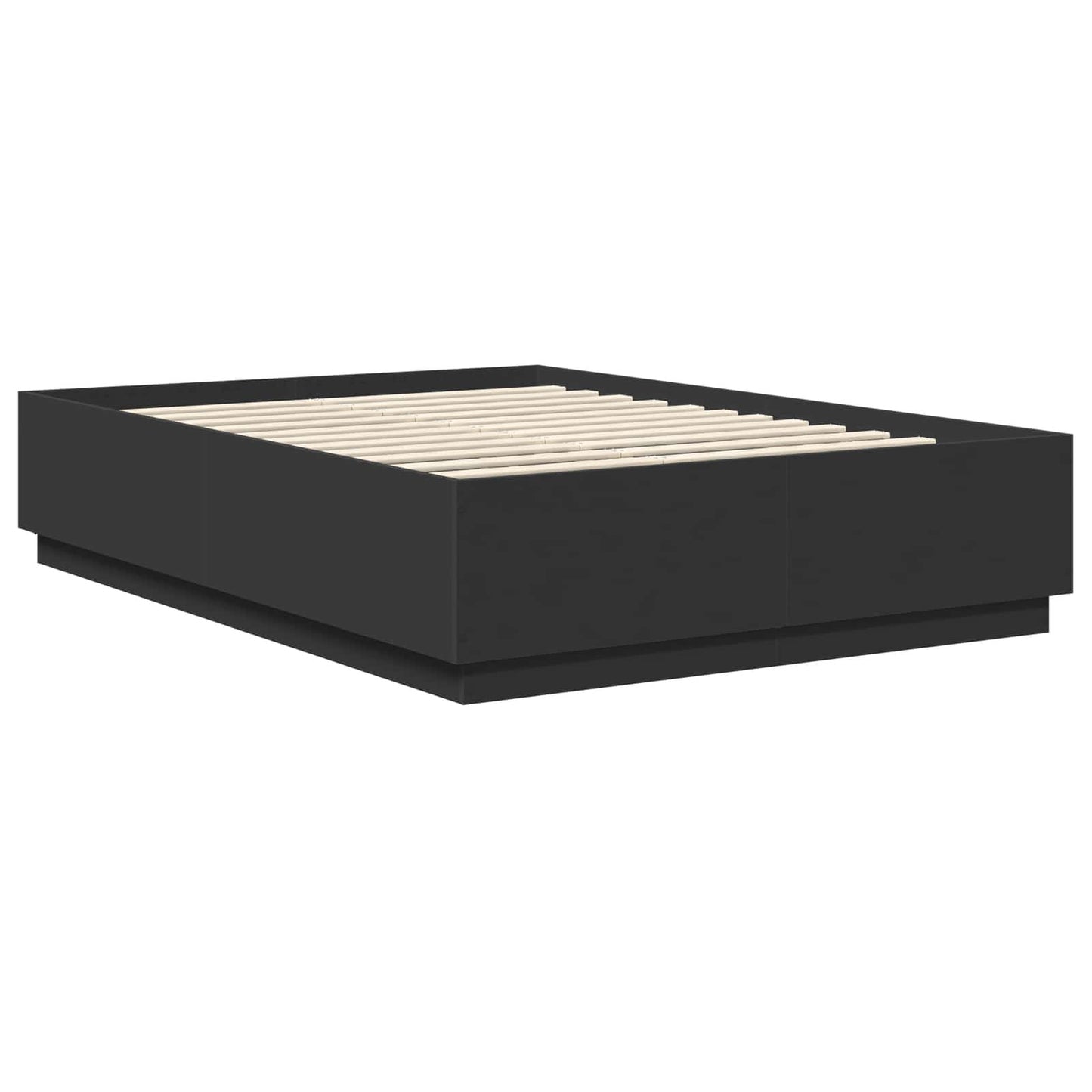 vidaXL Σκελετός Κρεβατιού Μαύρο 150 x 200 cm Επεξεργασμένο Ξύλο