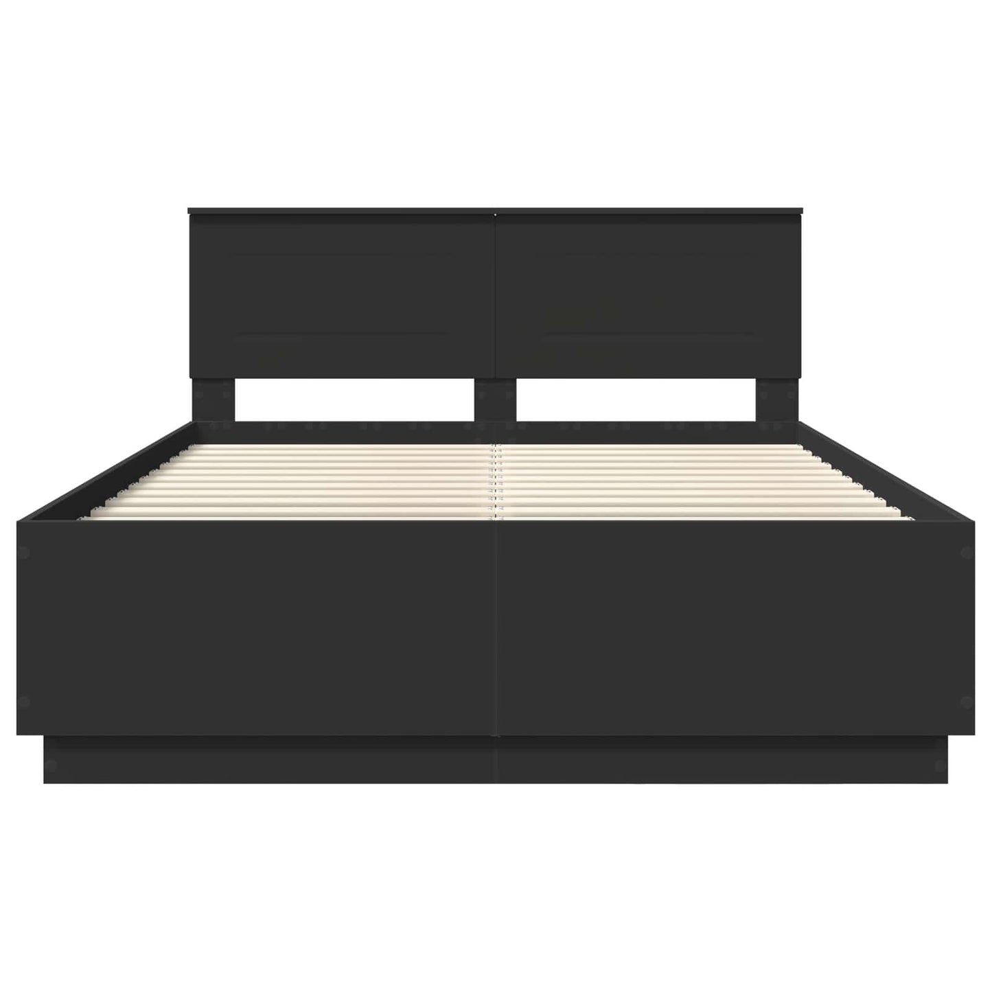 vidaXL Σκελετός Κρεβατιού Μαύρο 150 x 200 cm Επεξεργασμένο Ξύλο