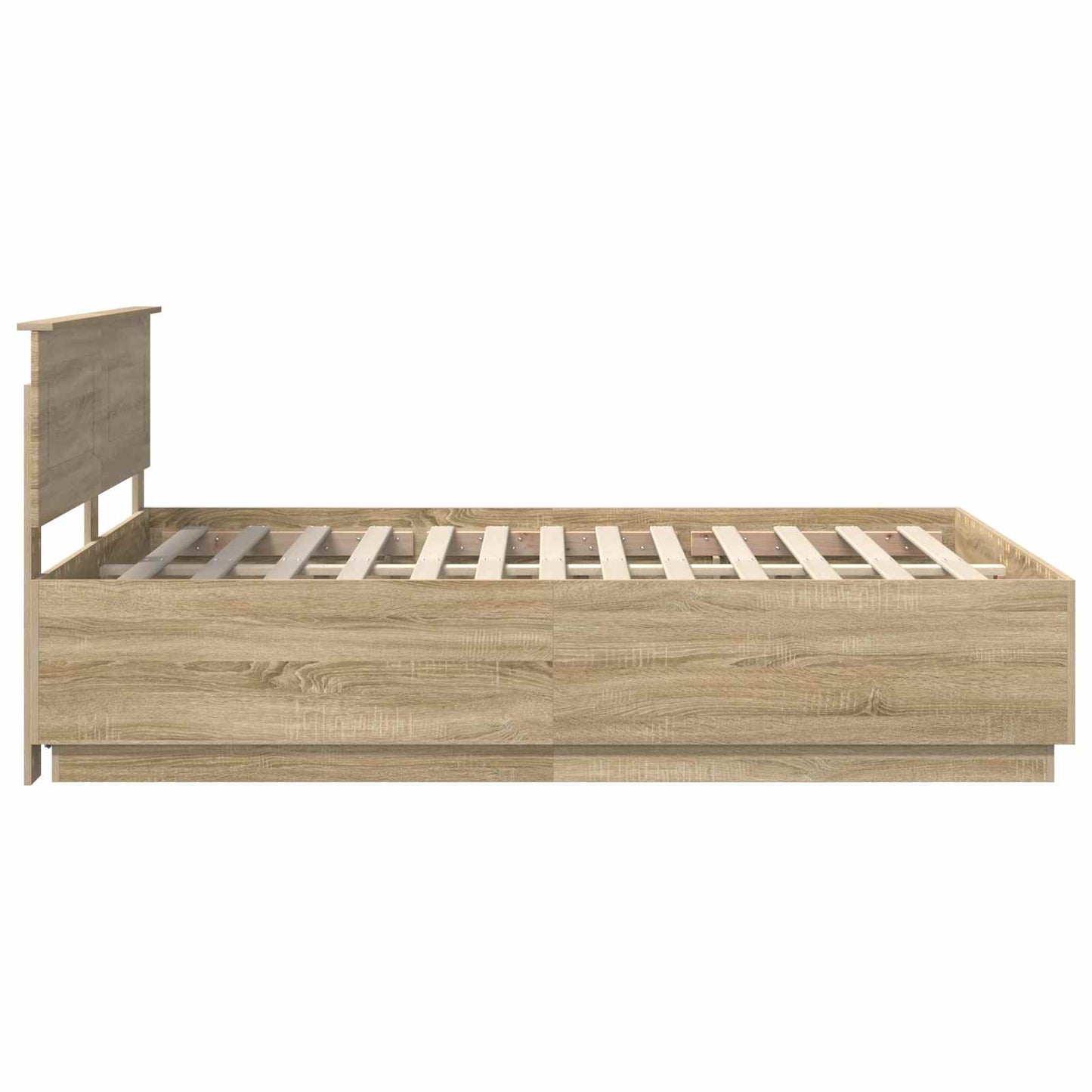 vidaXL Σκελετός Κρεβατιού Sonoma Δρυς 150 x 200 cm Επεξεργασμένο Ξύλο