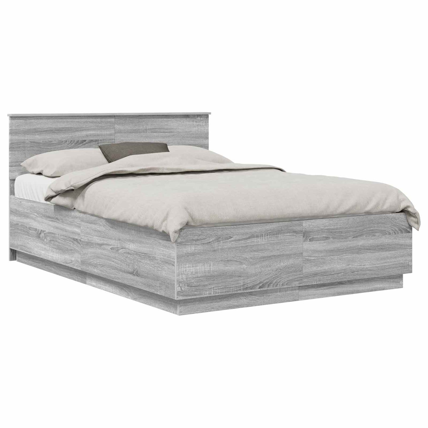 vidaXL Σκελετός Κρεβατιού Γκρι Sonoma 150 x 200 cm Επεξεργασμένο Ξύλο