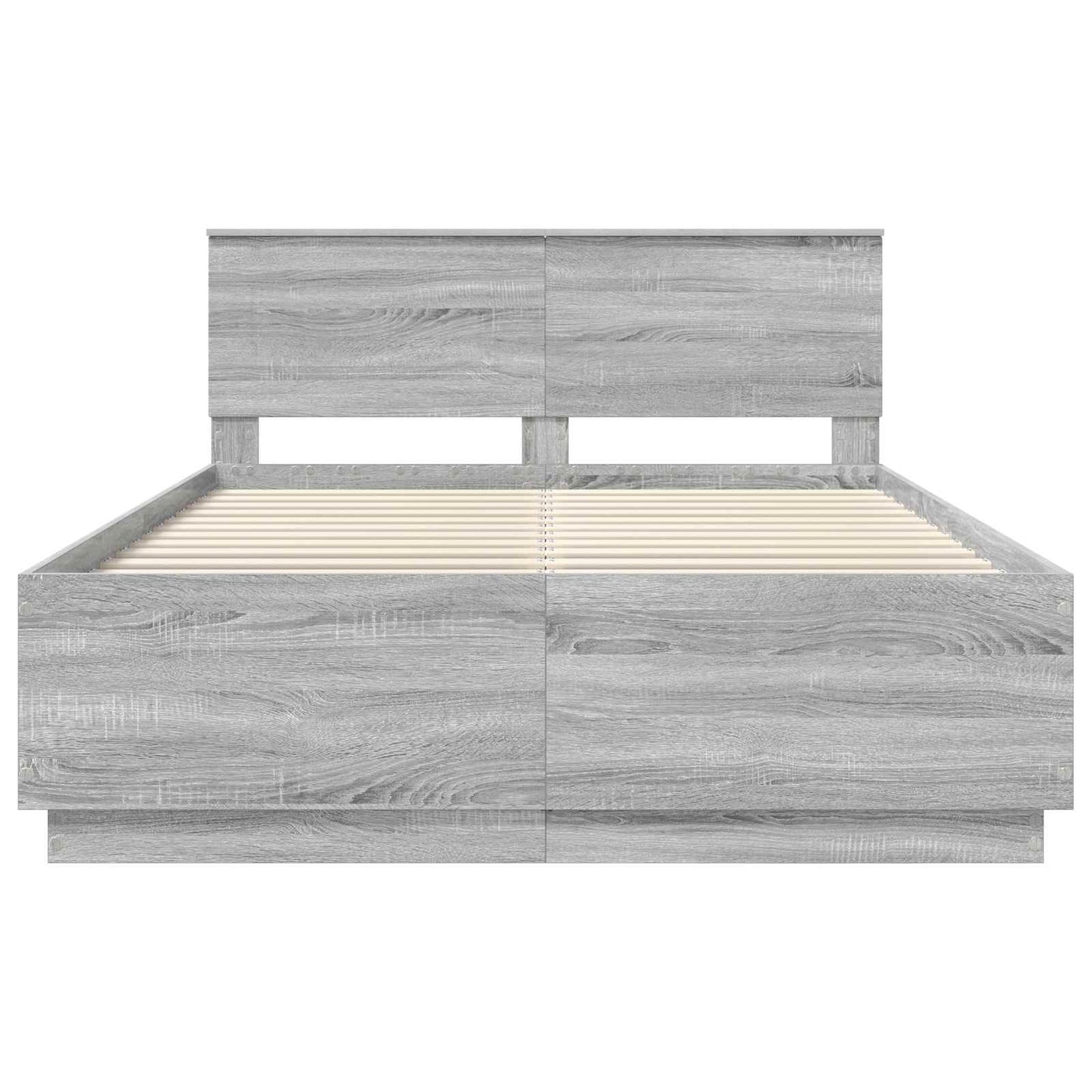 vidaXL Σκελετός Κρεβατιού Γκρι Sonoma 140 x 190 cm Επεξεργασμένο Ξύλο