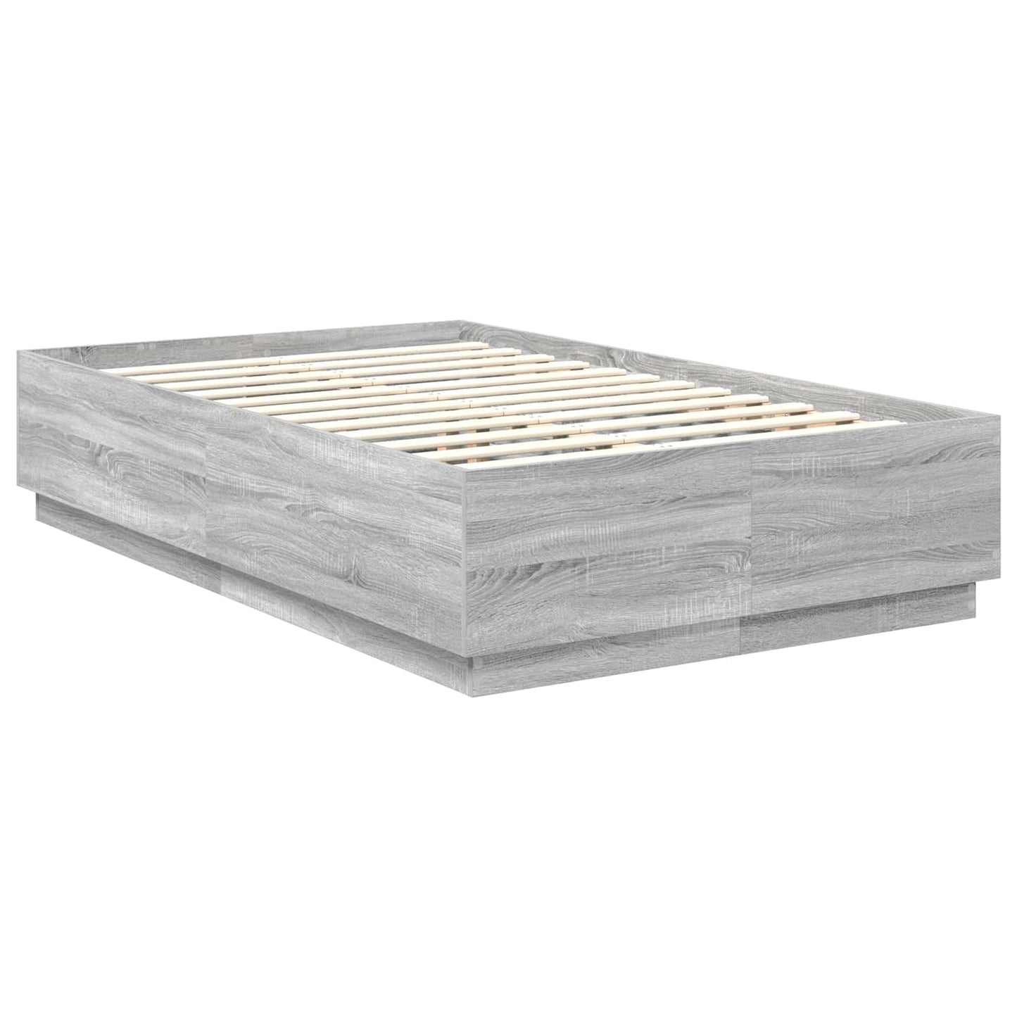 vidaXL Σκελετός Κρεβατιού Γκρι Sonoma 135 x 190 cm Επεξεργασμένο Ξύλο
