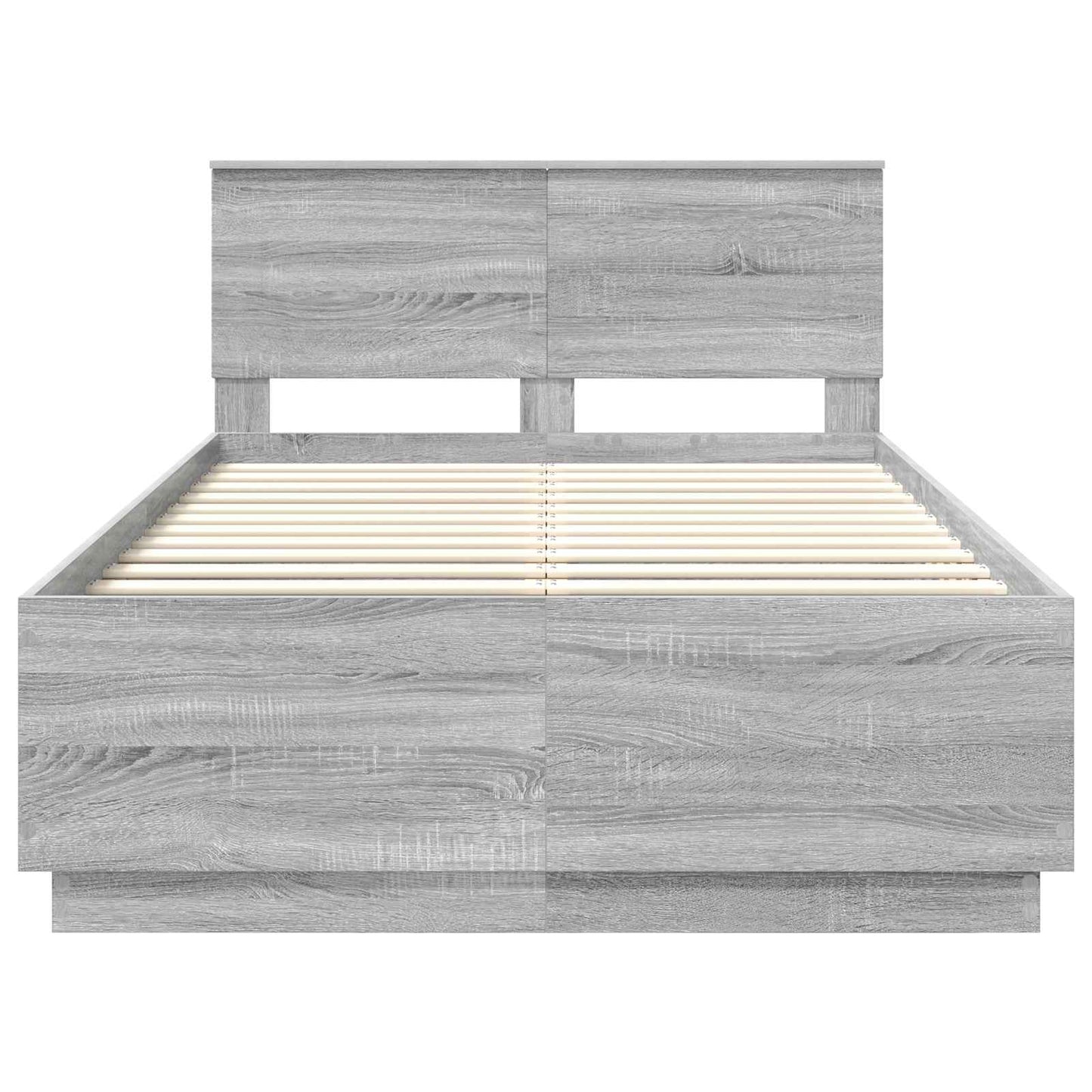 vidaXL Σκελετός Κρεβατιού Γκρι Sonoma 135 x 190 cm Επεξεργασμένο Ξύλο