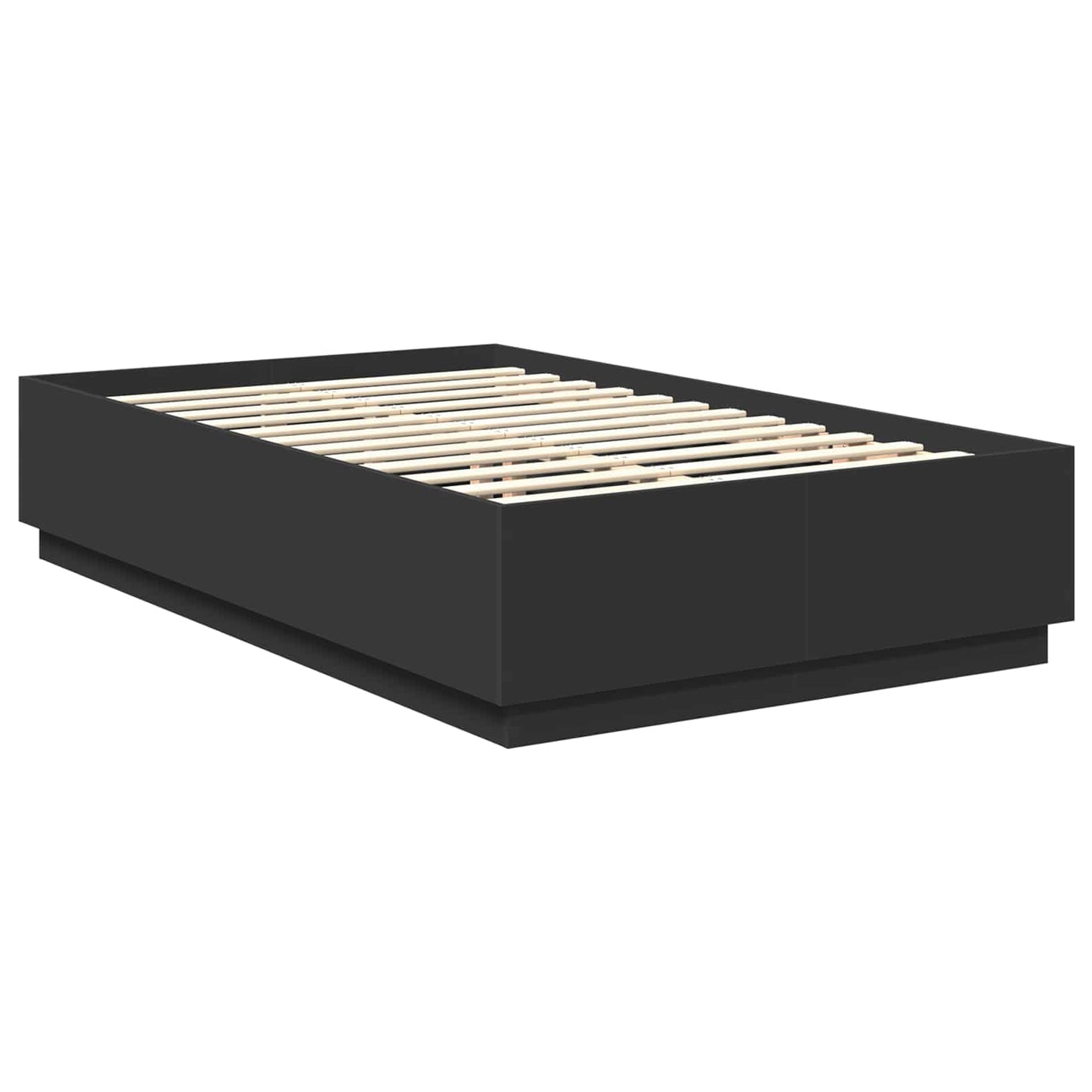 vidaXL Σκελετός Κρεβατιού Μαύρο 120 x 190 cm Επεξεργασμένο Ξύλο
