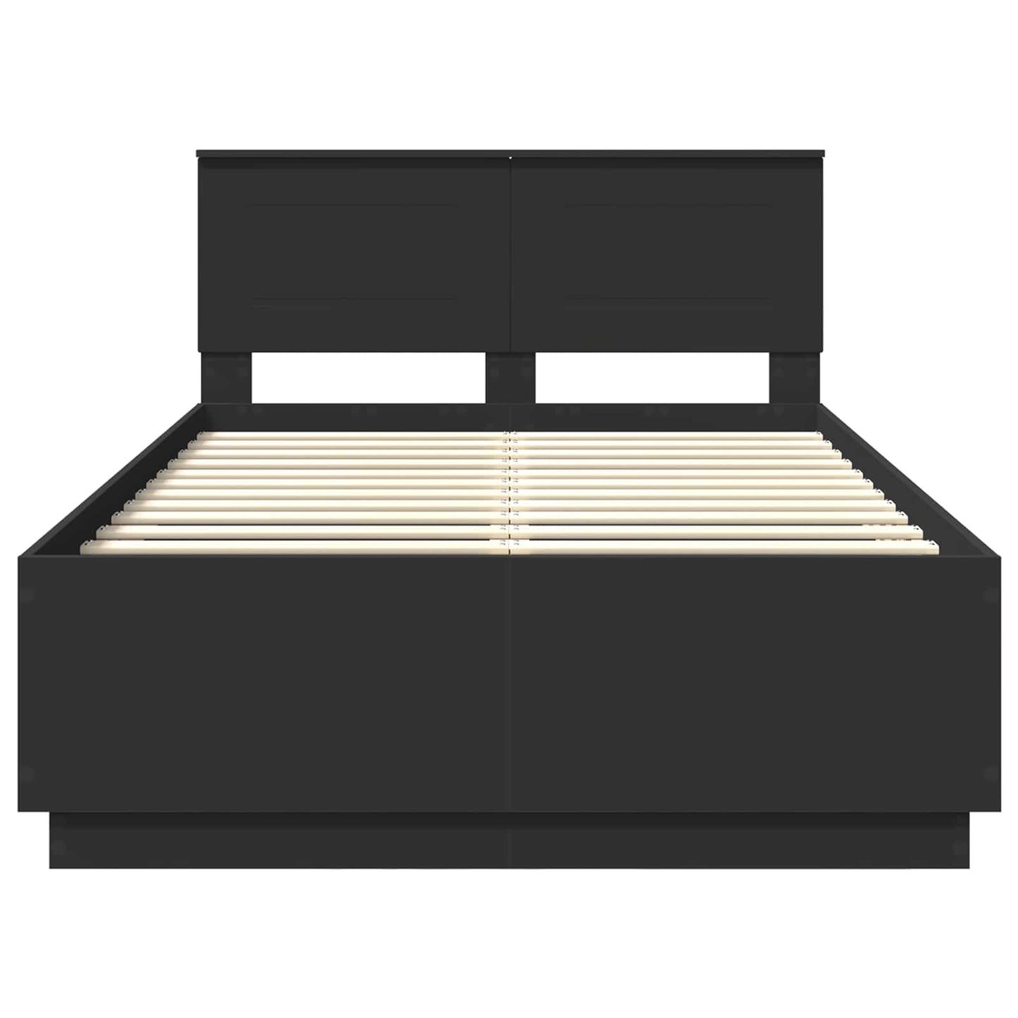 vidaXL Σκελετός Κρεβατιού Μαύρο 120 x 190 cm Επεξεργασμένο Ξύλο