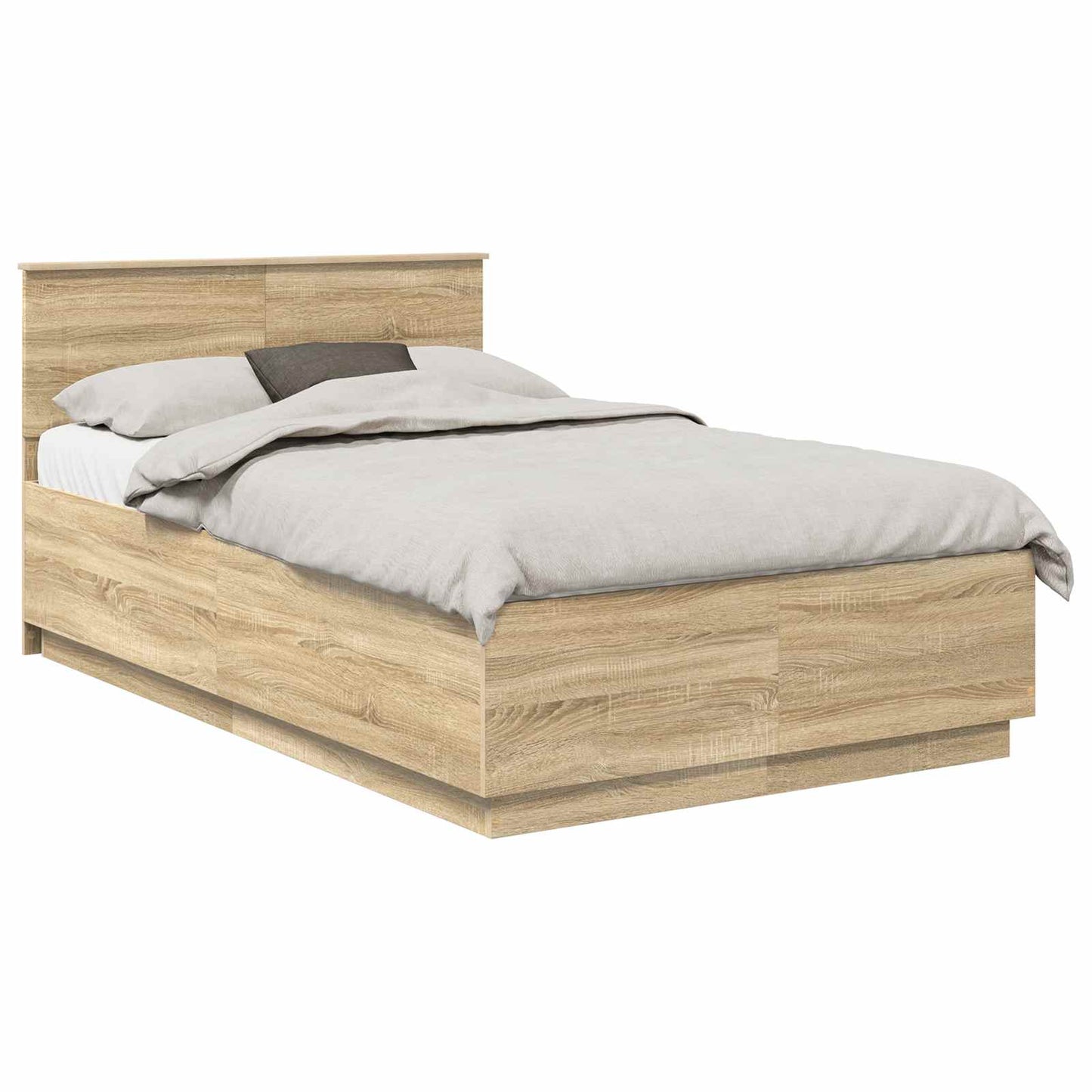 vidaXL Σκελετός Κρεβατιού Sonoma Δρυς 120 x 190 cm Επεξεργασμένο Ξύλο