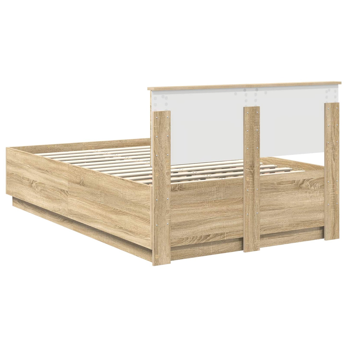 vidaXL Σκελετός Κρεβατιού Sonoma Δρυς 120 x 190 cm Επεξεργασμένο Ξύλο