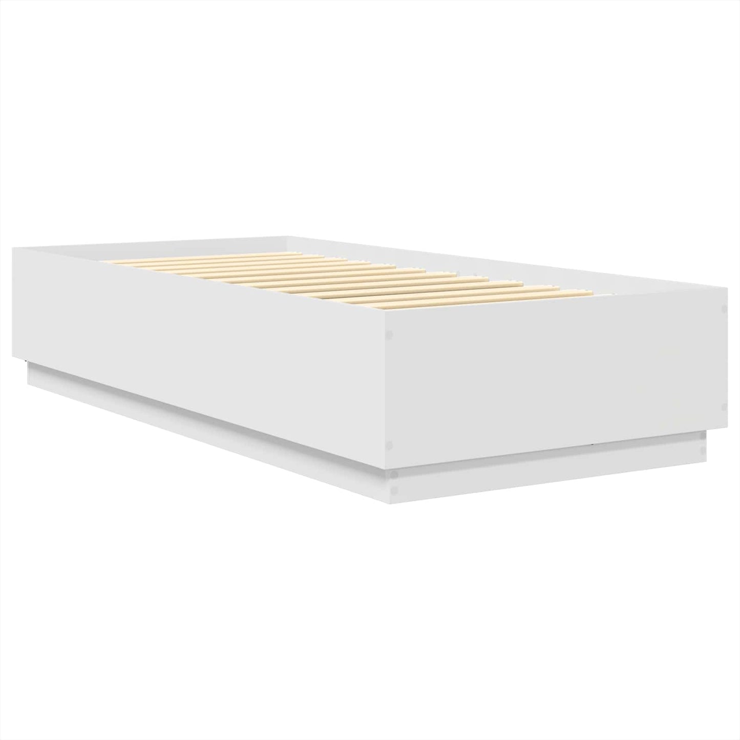 vidaXL Σκελετός Κρεβατιού Λευκό 75 x 190 cm Επεξεργασμένο Ξύλο