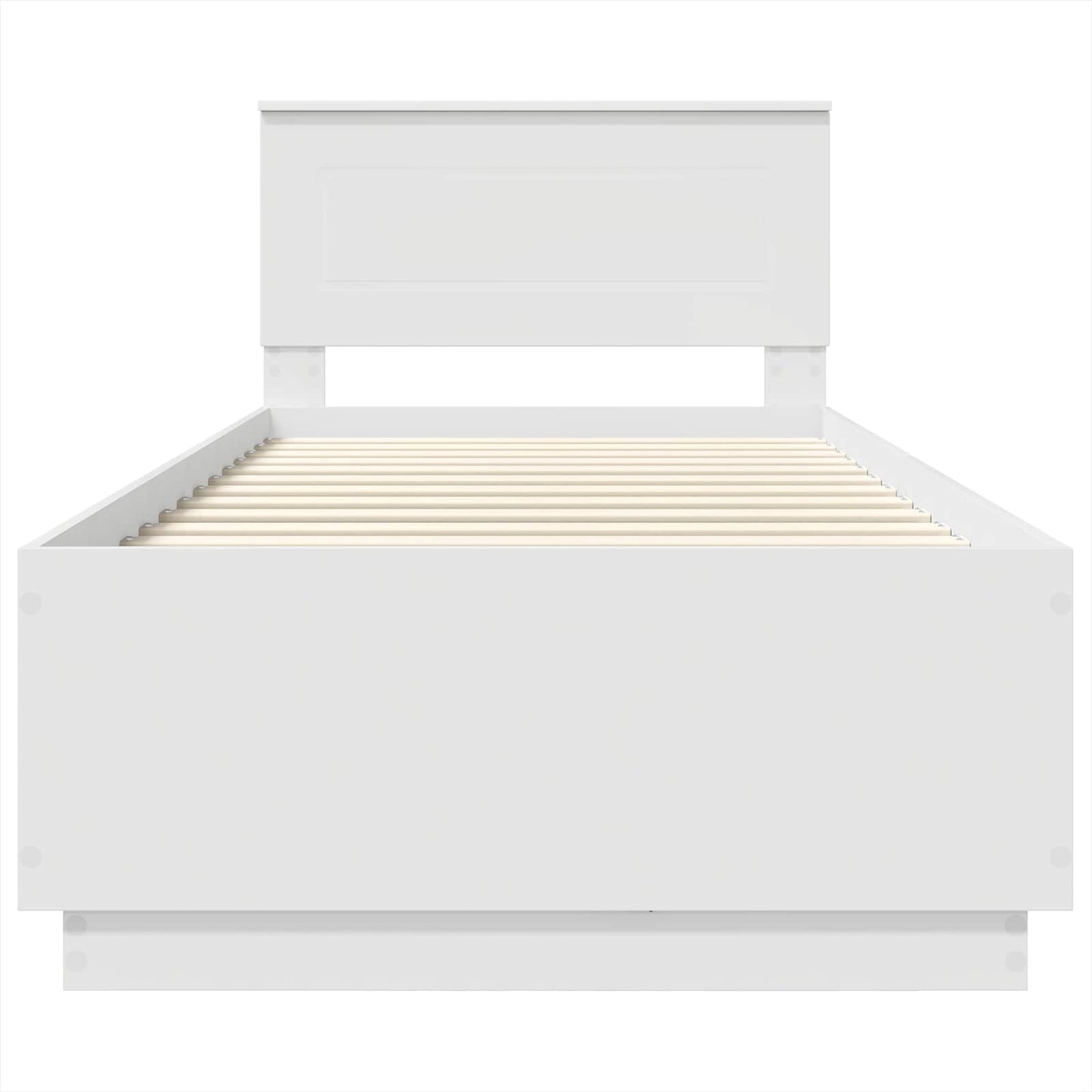 vidaXL Σκελετός Κρεβατιού Λευκό 75 x 190 cm Επεξεργασμένο Ξύλο