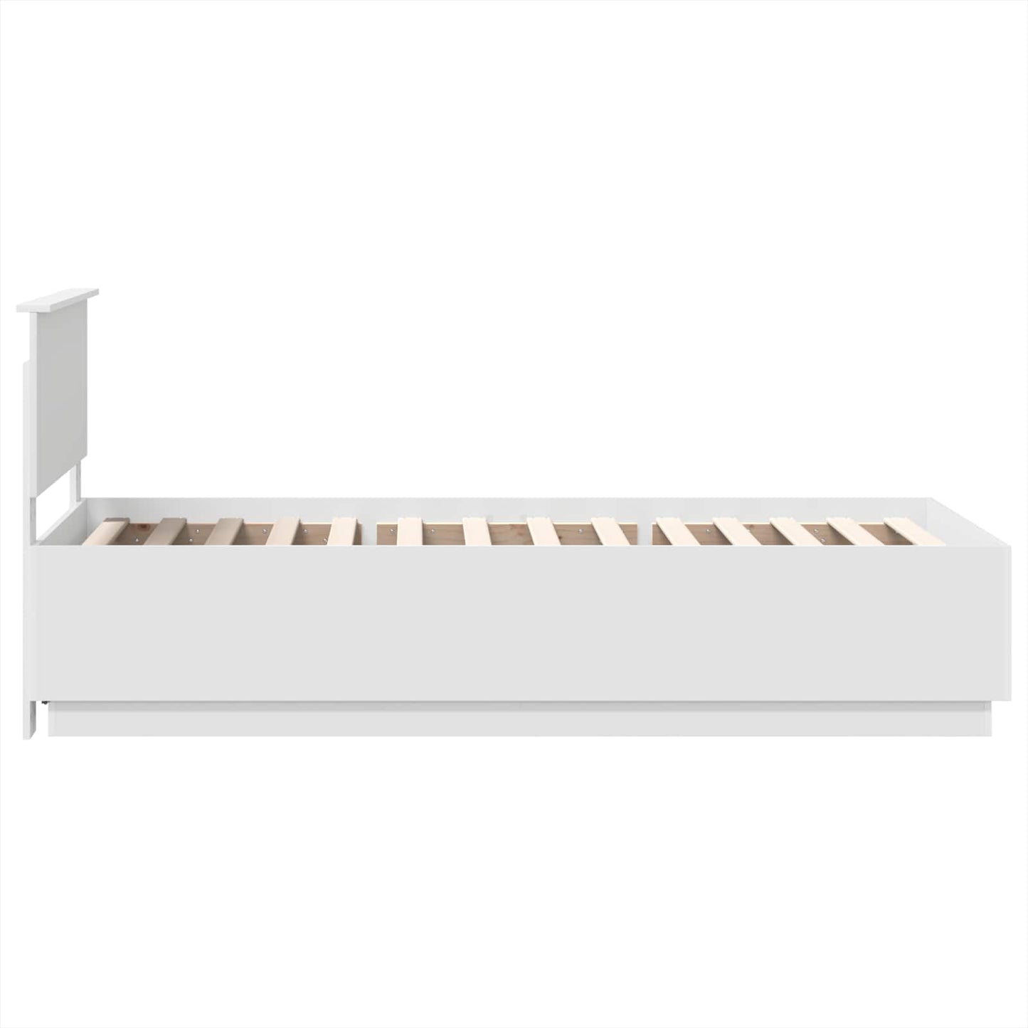 vidaXL Σκελετός Κρεβατιού Λευκό 75 x 190 cm Επεξεργασμένο Ξύλο