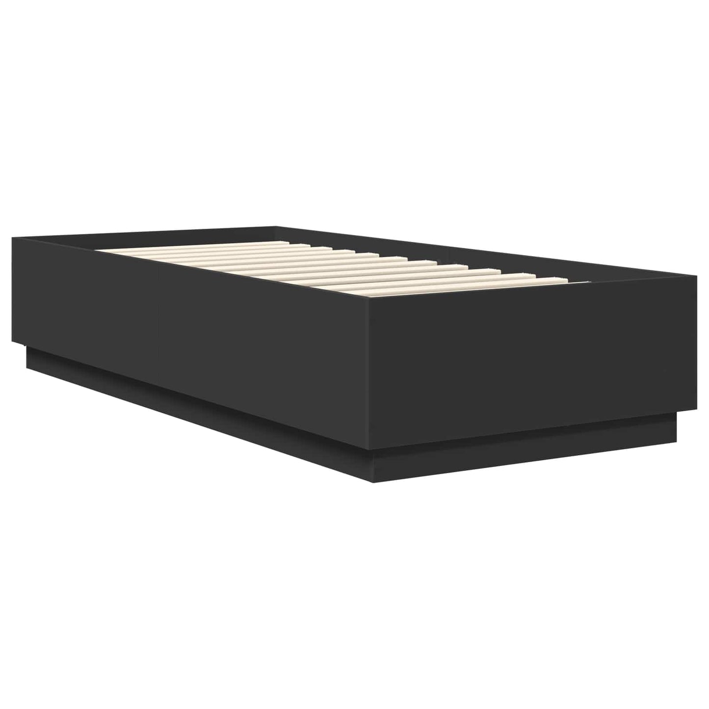 vidaXL Σκελετός Κρεβατιού Μαύρο 70 x 190 cm Επεξεργασμένο Ξύλο