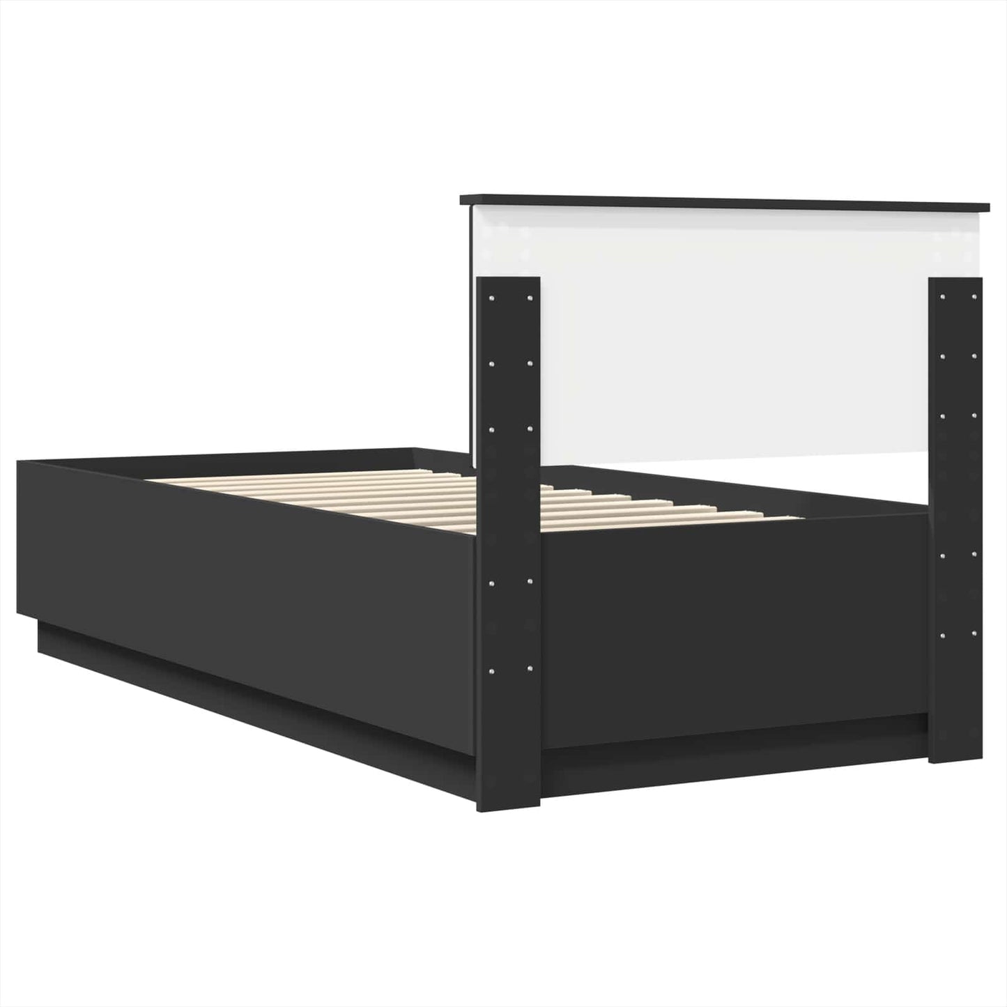 vidaXL Σκελετός Κρεβατιού Μαύρο 70 x 190 cm Επεξεργασμένο Ξύλο
