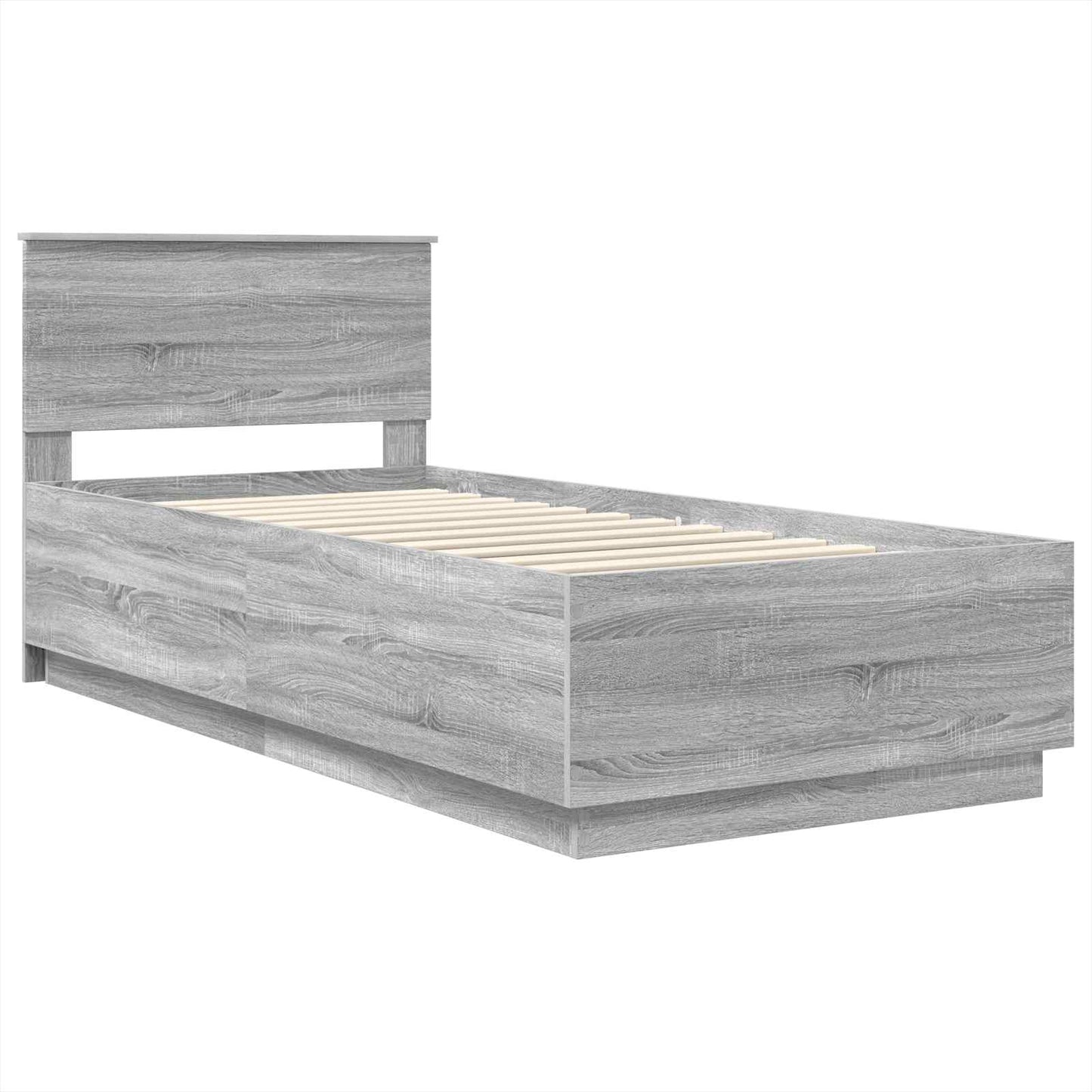 vidaXL Σκελετός Κρεβατιού Γκρι Sonoma 70 x 190 cm Επεξεργασμένο Ξύλο