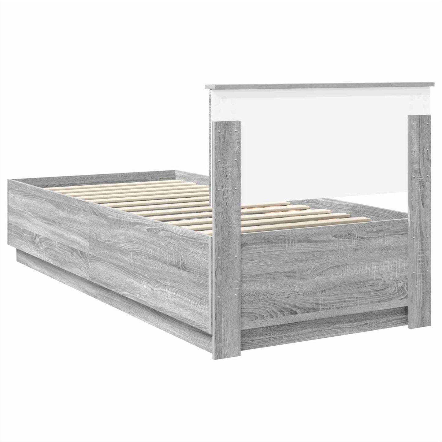 vidaXL Σκελετός Κρεβατιού Γκρι Sonoma 70 x 190 cm Επεξεργασμένο Ξύλο