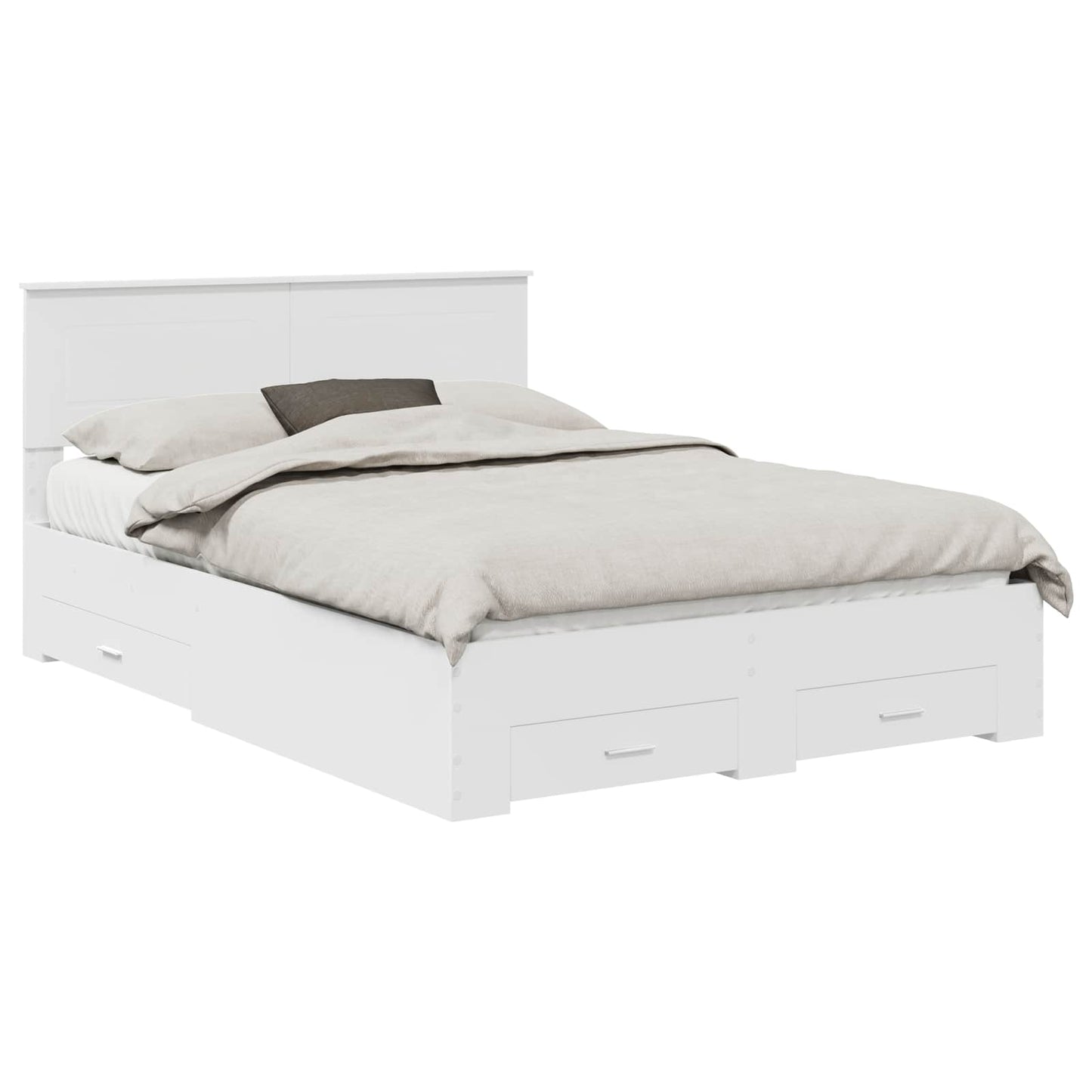 vidaXL Σκελετός Κρεβατιού Λευκό 160 x 200 cm Επεξεργασμένο ξύλο