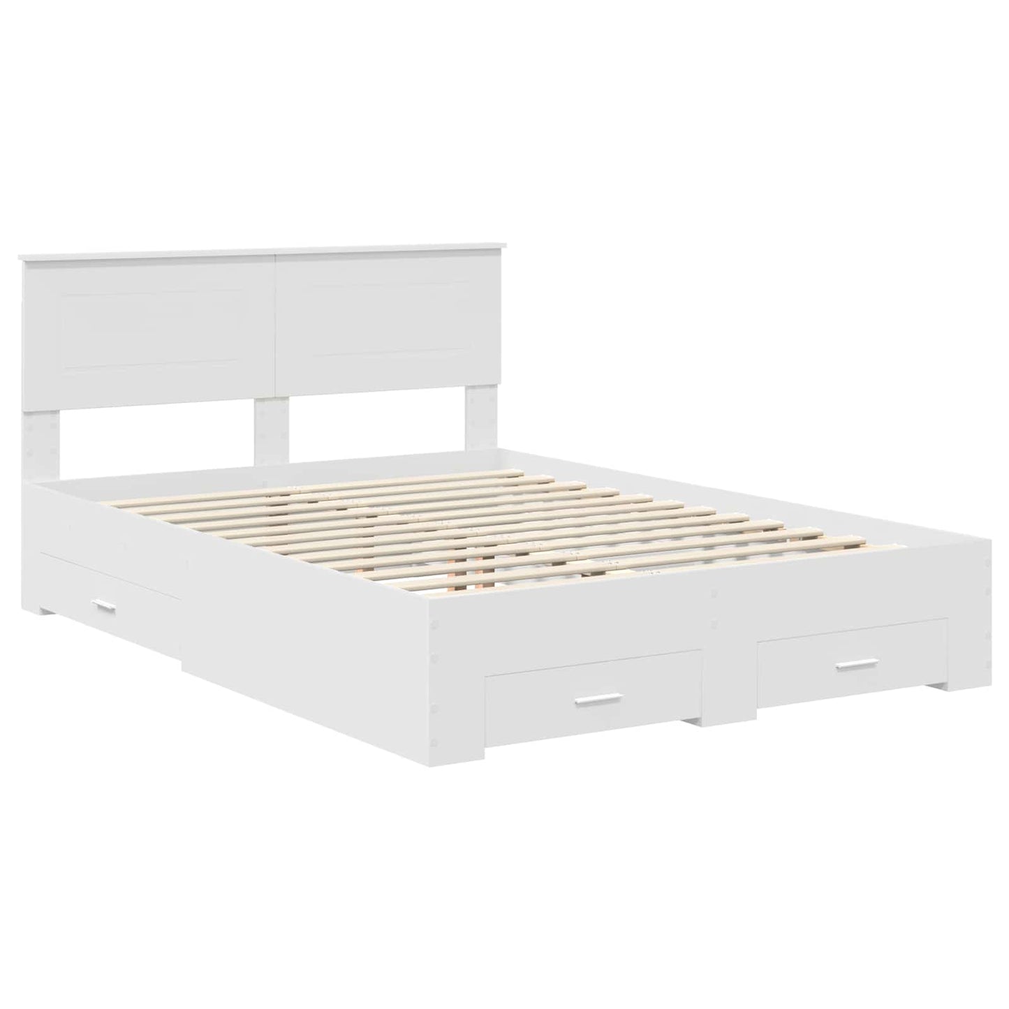 vidaXL Σκελετός Κρεβατιού Λευκό 160 x 200 cm Επεξεργασμένο ξύλο