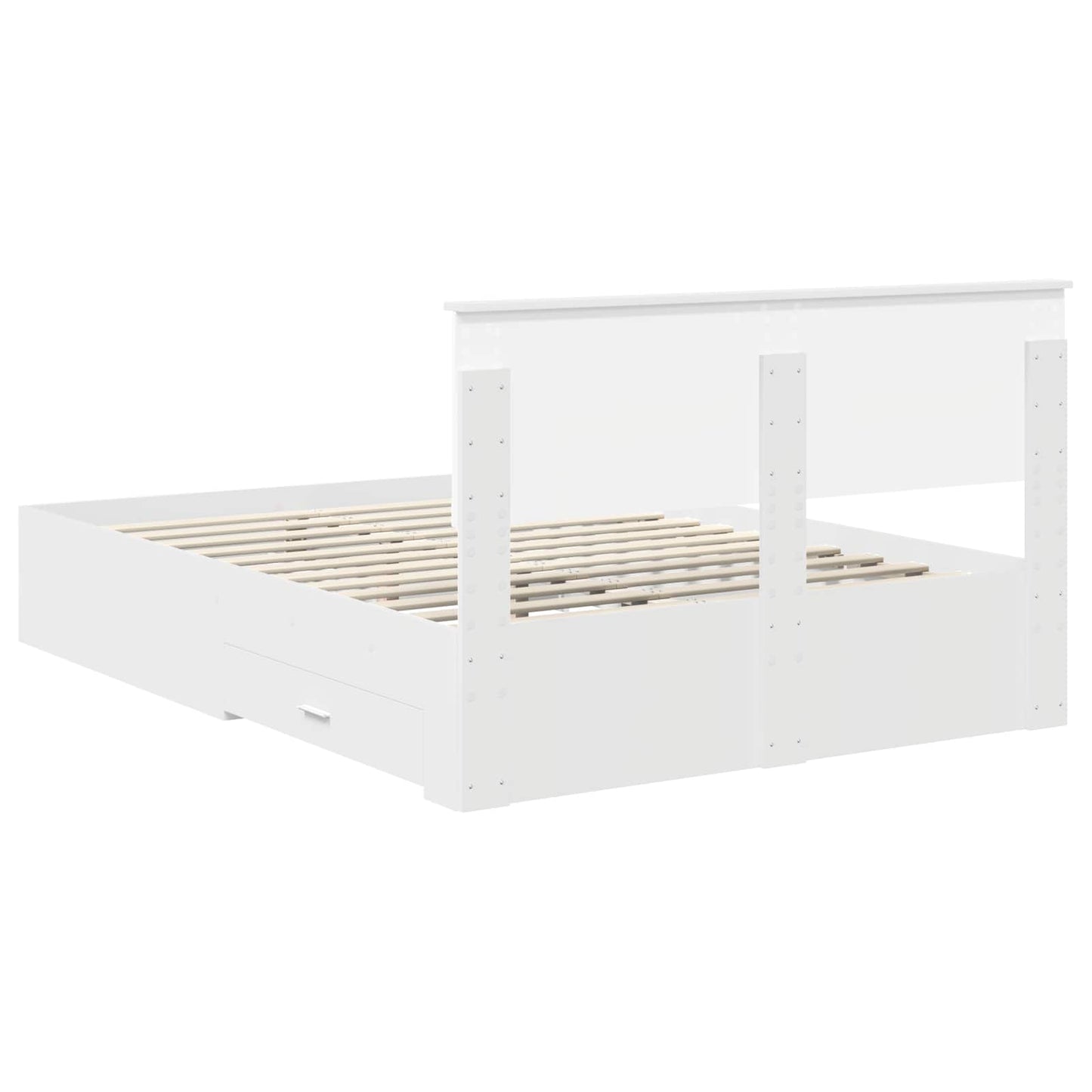 vidaXL Σκελετός Κρεβατιού Λευκό 160 x 200 cm Επεξεργασμένο ξύλο