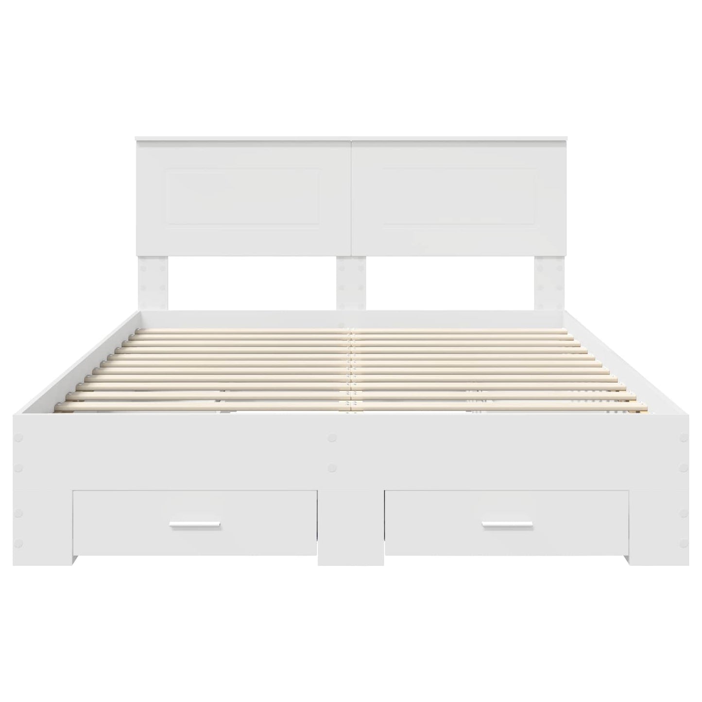 vidaXL Σκελετός Κρεβατιού Λευκό 160 x 200 cm Επεξεργασμένο ξύλο