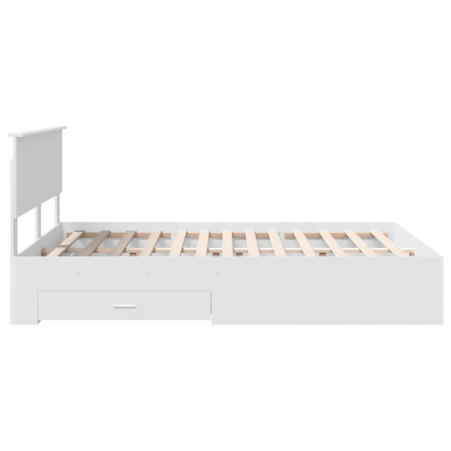 vidaXL Σκελετός Κρεβατιού Λευκό 140 x 190 cm Επεξεργασμένο ξύλο