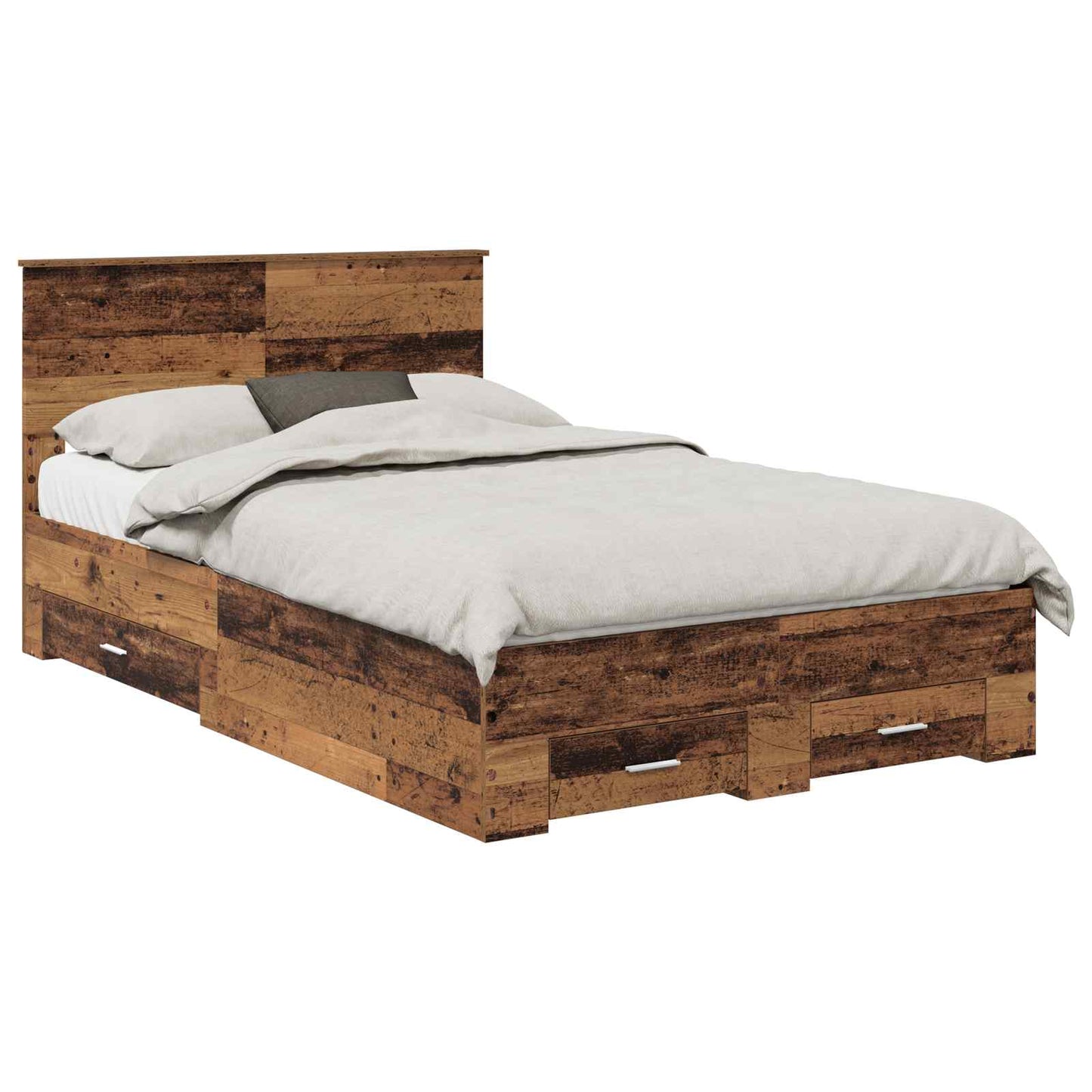 vidaXL Σκελετός Κρεβατιού Παλιό ξύλο 120 x 190 cm Επεξεργασμένο ξύλο