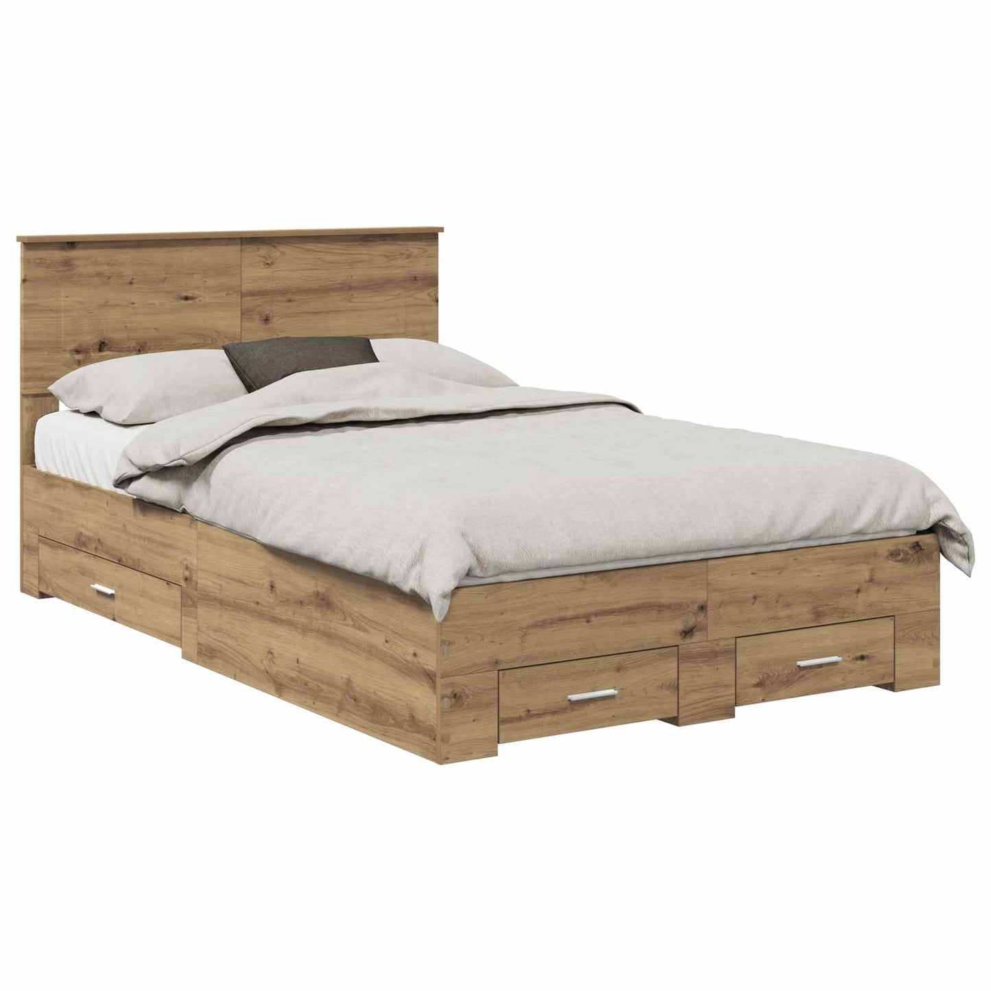 vidaXL Σκελετός Κρεβατιού Artisan Oak 120 x 190 cm Επεξεργασμένο ξύλο