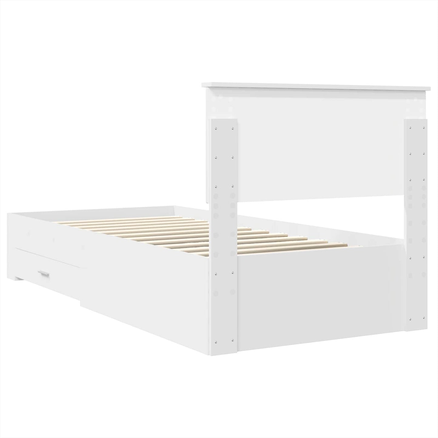 vidaXL Σκελετός Κρεβατιού Λευκό 90 x 190 cm Επεξεργασμένο ξύλο