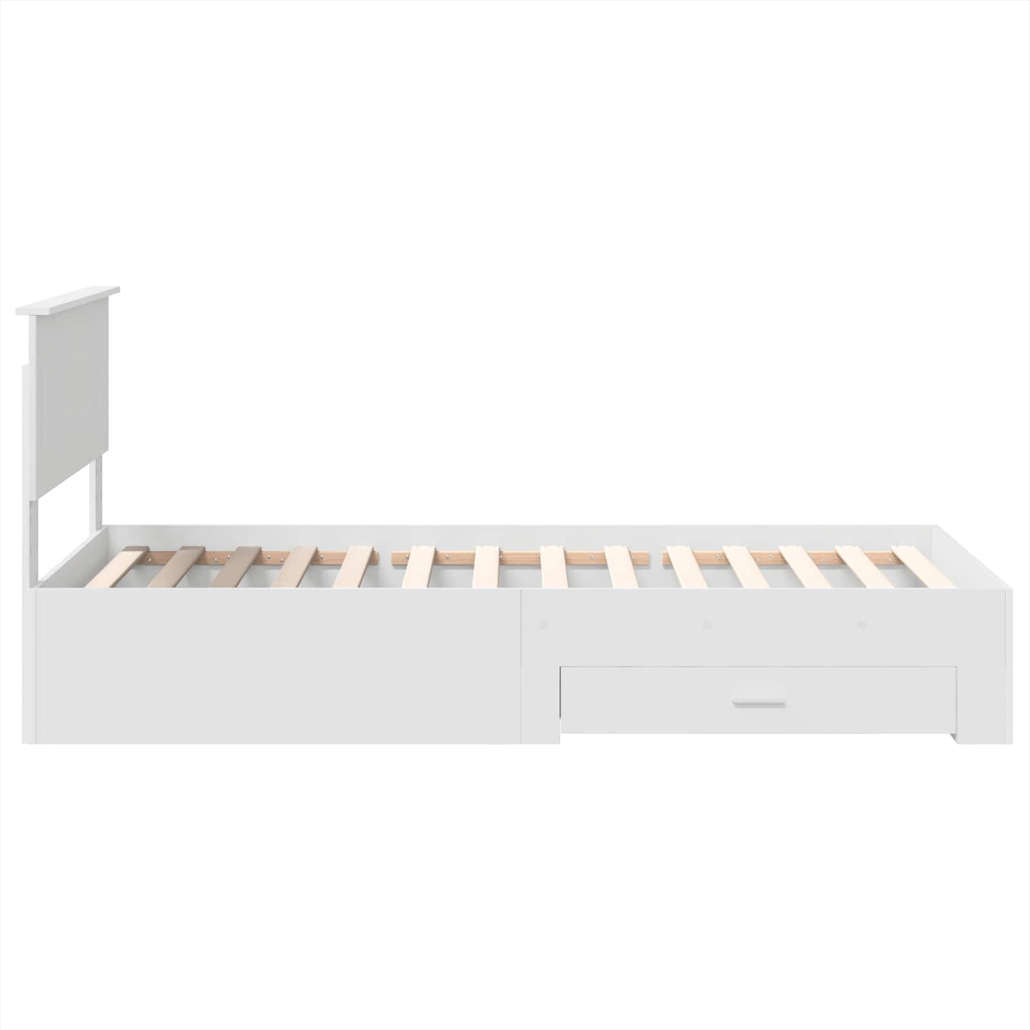 vidaXL Σκελετός Κρεβατιού Λευκό 90 x 190 cm Επεξεργασμένο ξύλο