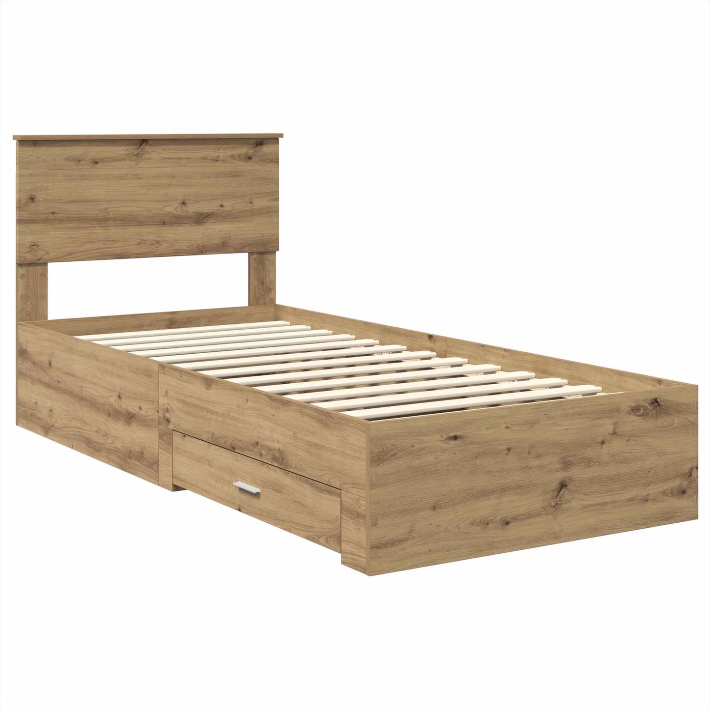 vidaXL Σκελετός Κρεβατιού Artisan Oak 90 x 190 cm Επεξεργασμένο ξύλο