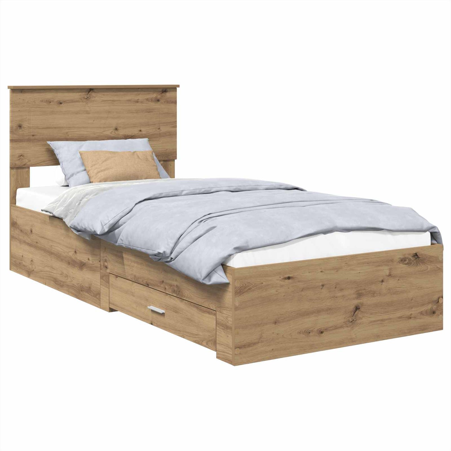 vidaXL Σκελετός Κρεβατιού Artisan Oak 90 x 200 cm Επεξεργασμένο ξύλο