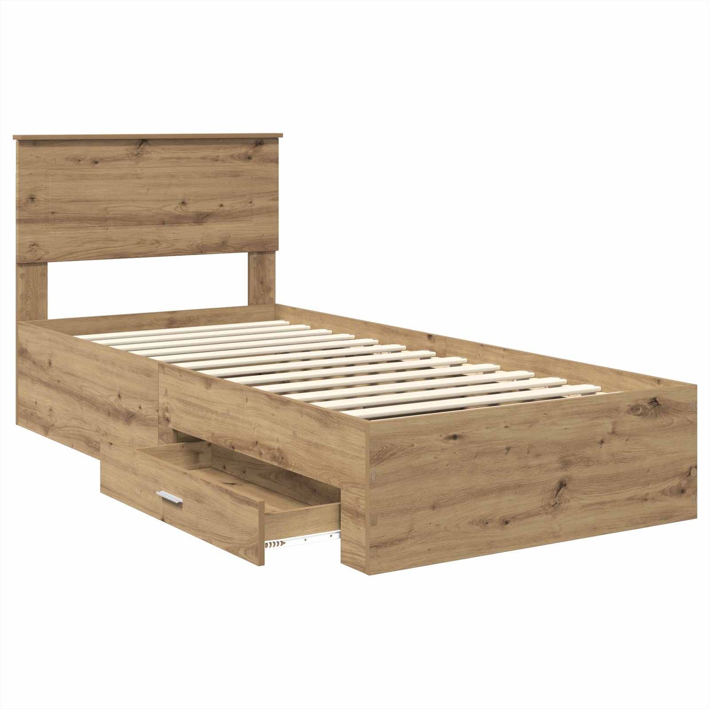 vidaXL Σκελετός Κρεβατιού Artisan Oak 90 x 200 cm Επεξεργασμένο ξύλο