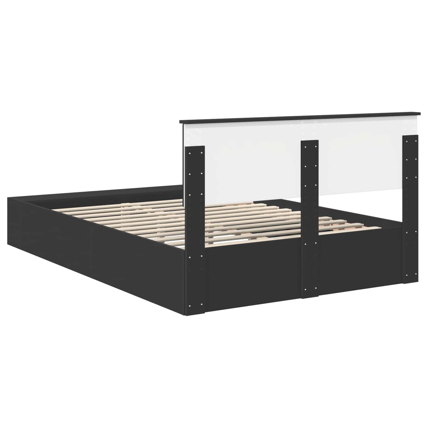 vidaXL Σκελετός Κρεβατιού Μαύρο 150 x 200 cm Επεξεργασμένο ξύλο