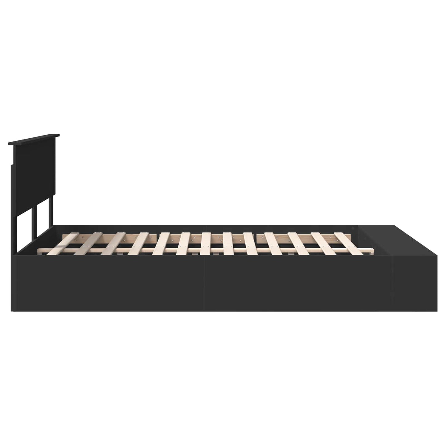 vidaXL Σκελετός Κρεβατιού Μαύρο 140 x 200 cm Επεξεργασμένο ξύλο