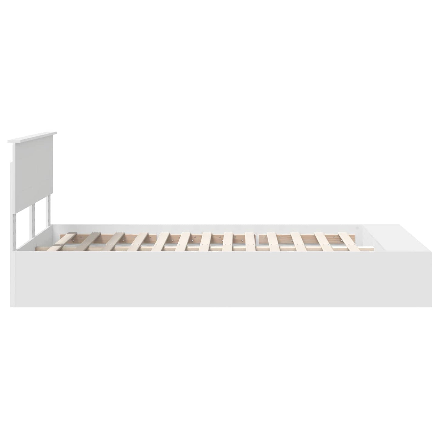 vidaXL Σκελετός Κρεβατιού Λευκό 135 x 190 cm Επεξεργασμένο ξύλο