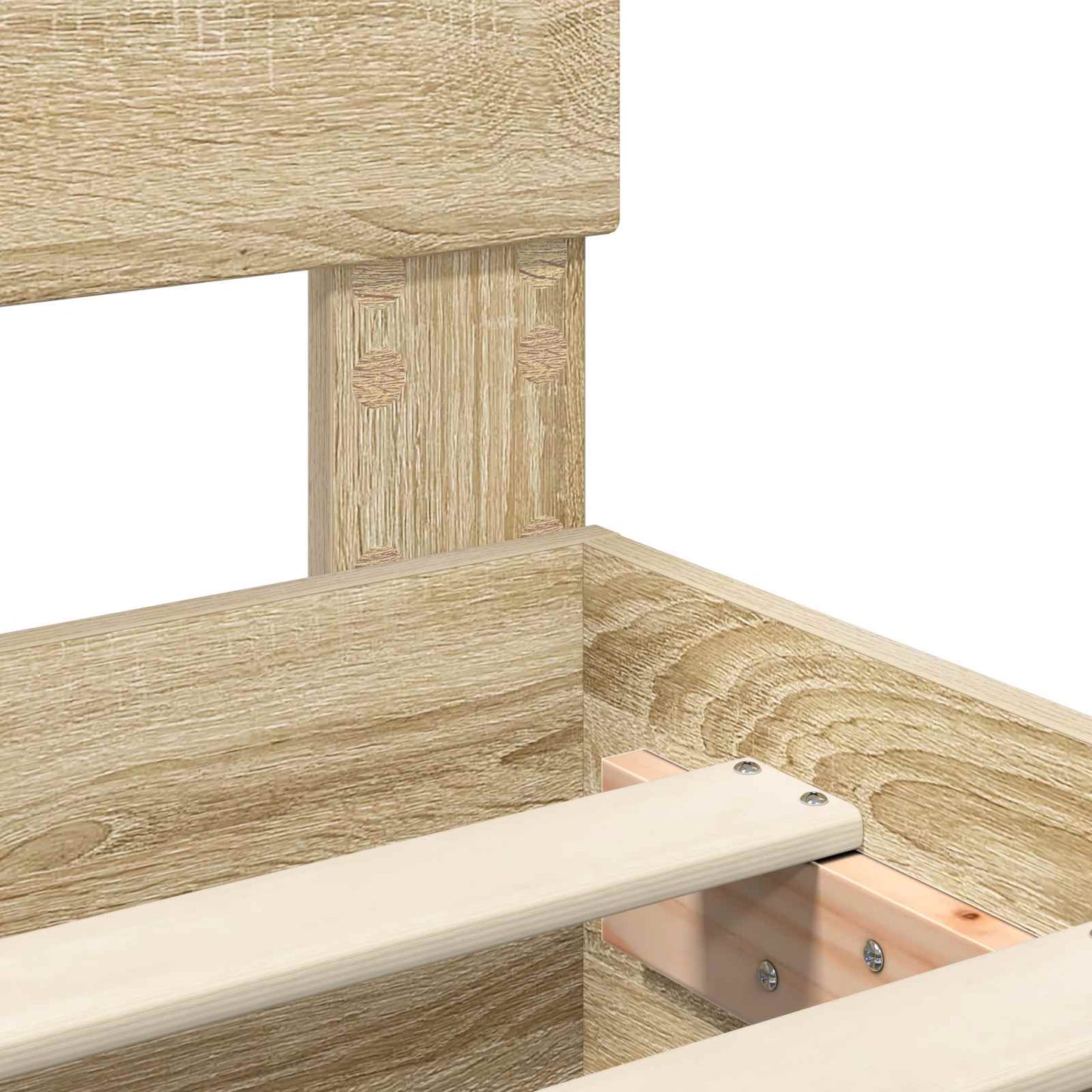 vidaXL Σκελετός Κρεβατιού Δρύς Sonoma 135 x 190 cm Επεξεργασμένο ξύλο